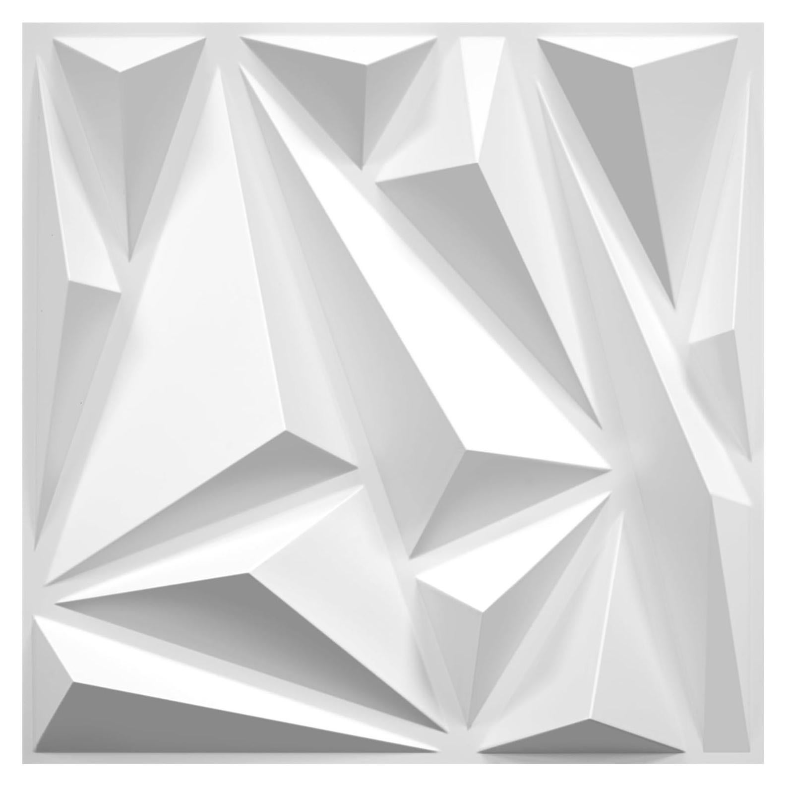 Paneles de Pared 3D STICKGOO Blancos 33 Unidades 30.48cm