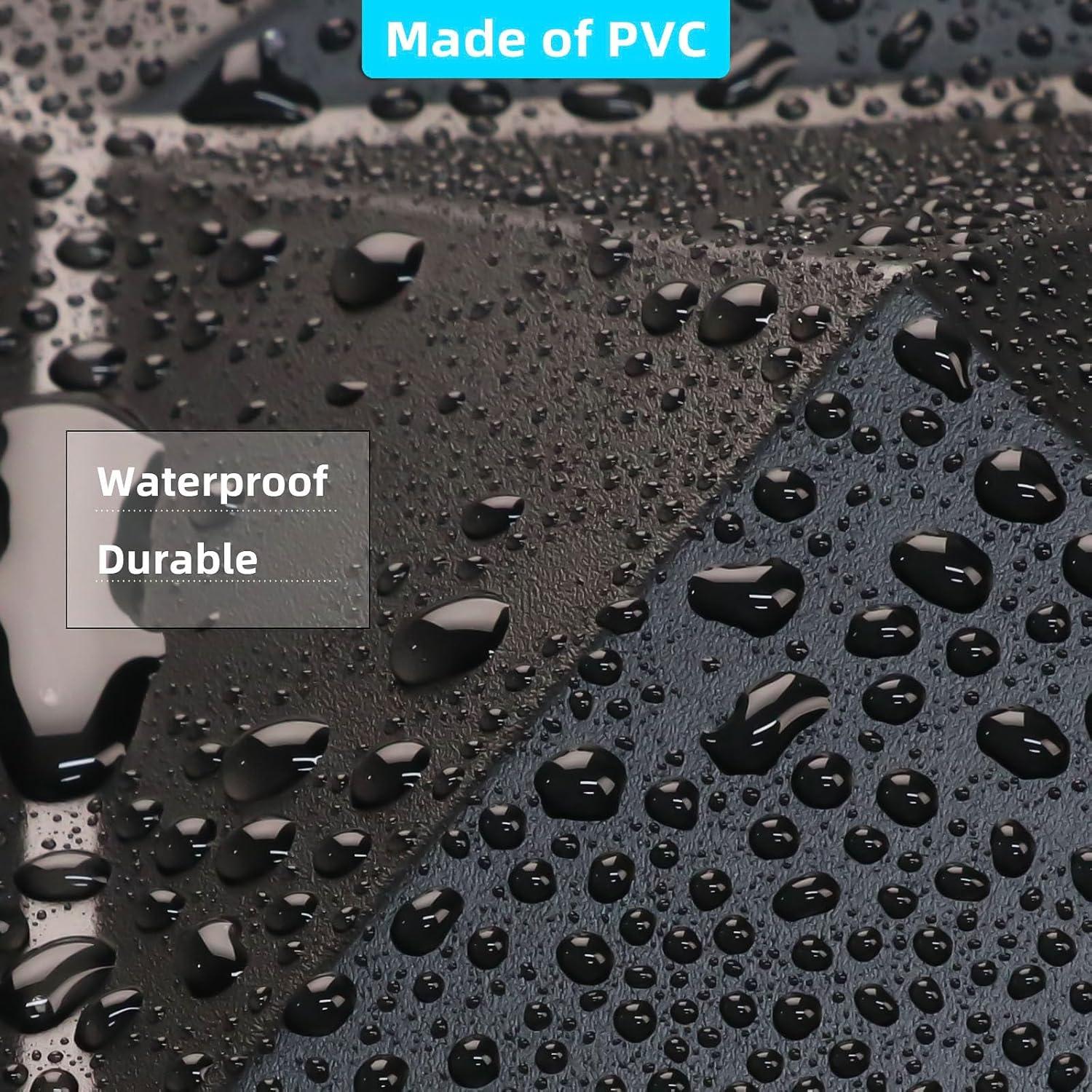 Paneles de Pared 3D Umedol 40 Pcs 30x30 cm Texturizados Negros