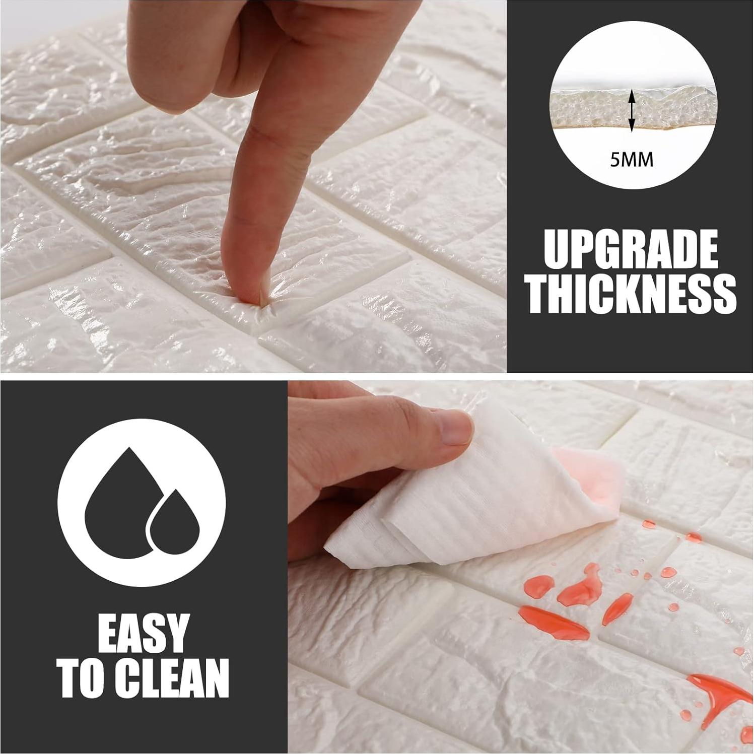 Paneles de Pared 3D Autoadhesivos Tinlade 30 Pcs Blanco