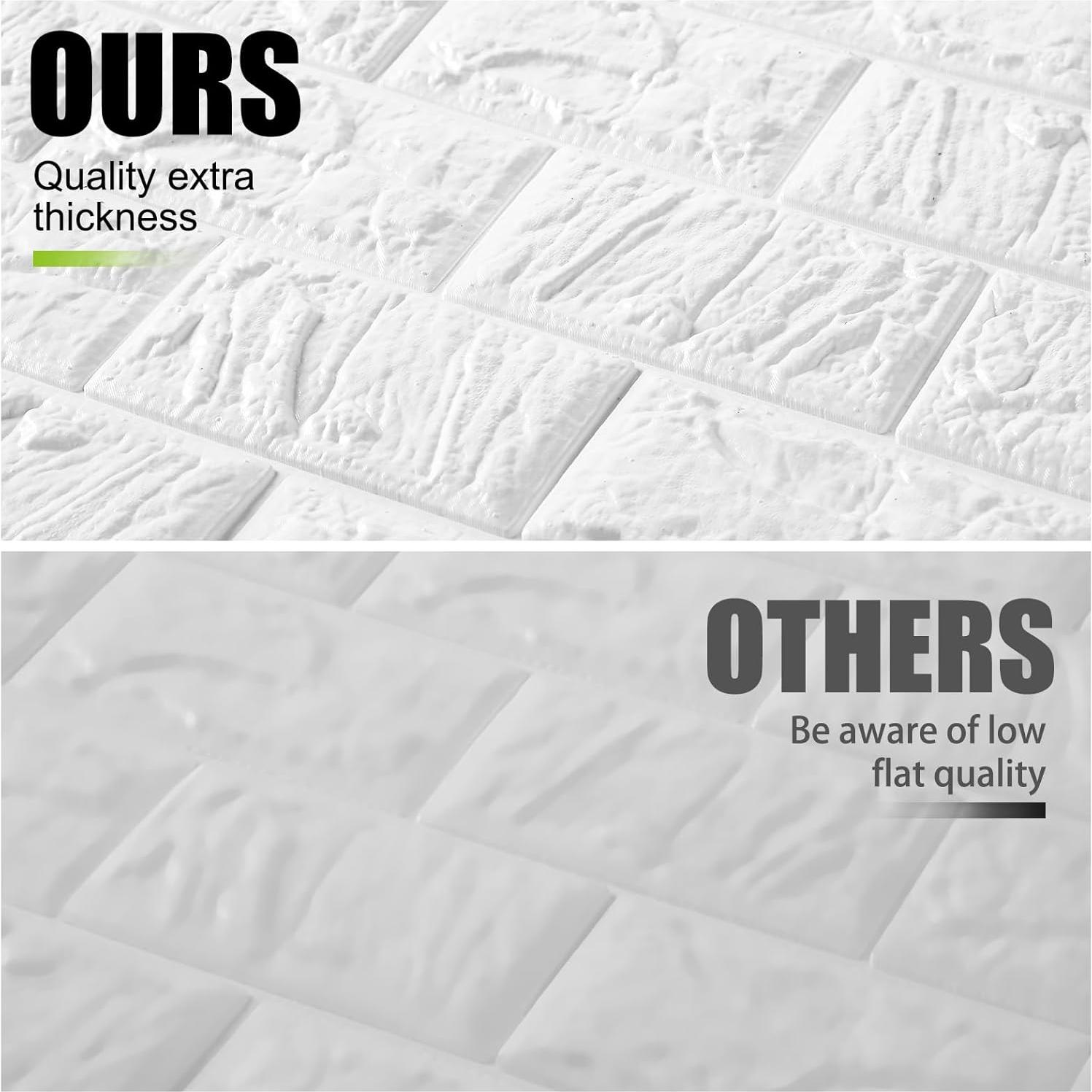 Paneles de Pared 3D Autoadhesivos Tinlade 30 Pcs Blanco