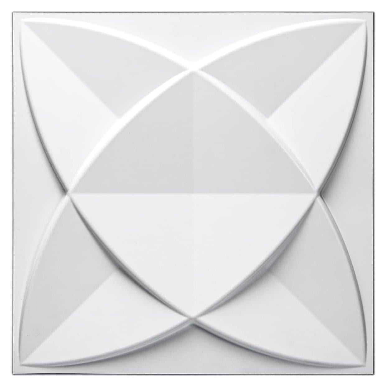 Paneles de Pared 3D Art3d de PVC Blanco - 33 Azulejos, 2.97 m²