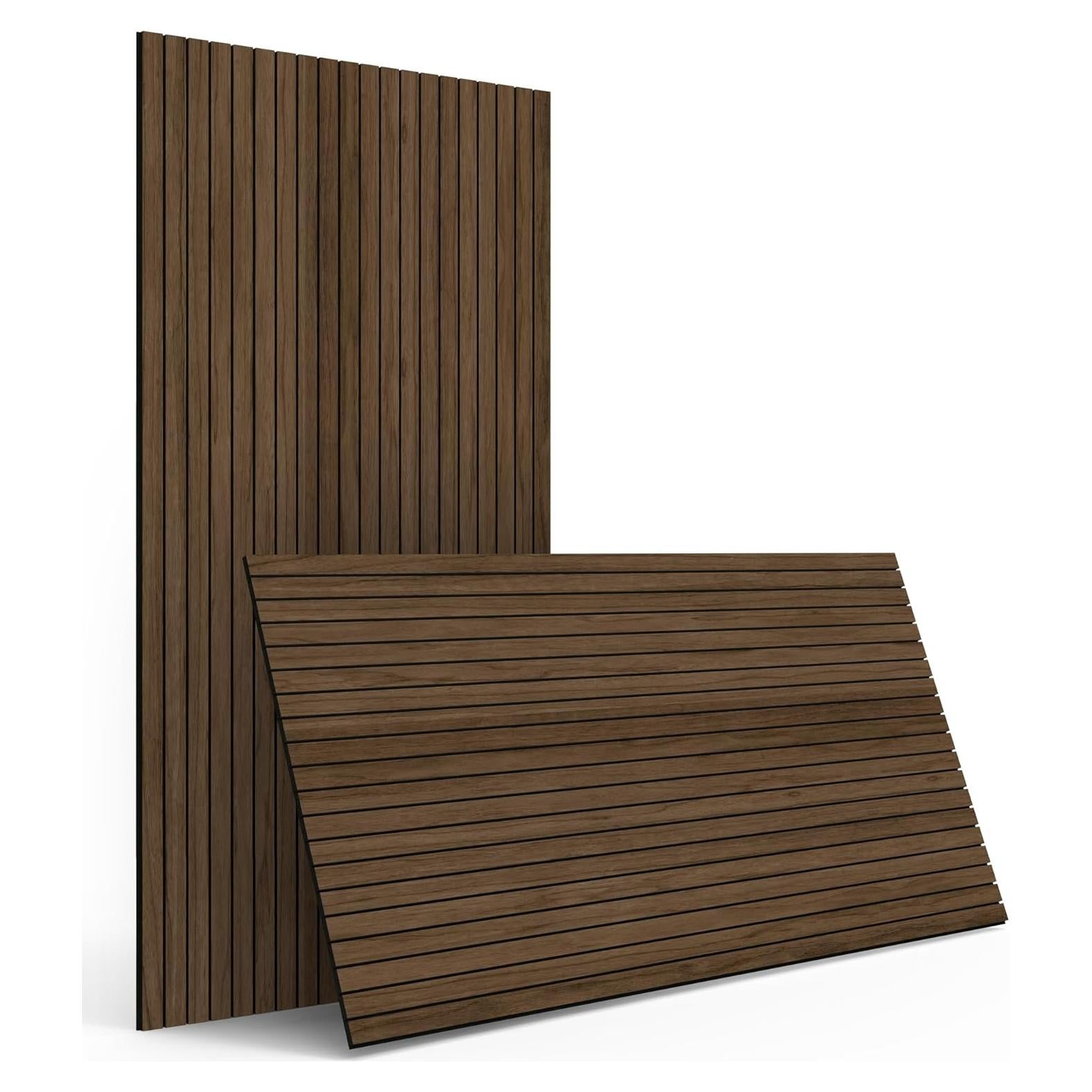 Panel Acústico de Madera INNO STICKERS 4 Piezas 120x60cm Nogal