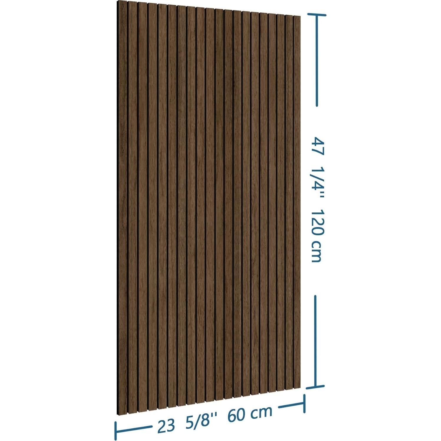 Panel Acústico de Madera INNO STICKERS 4 Piezas 120x60cm Nogal