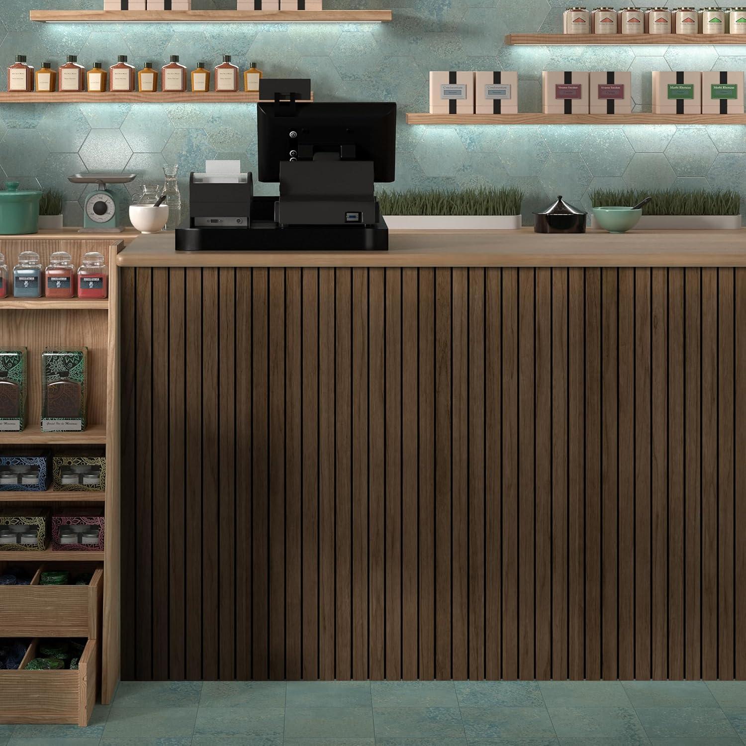 Panel Acústico de Madera INNO STICKERS 4 Piezas 120x60cm Nogal