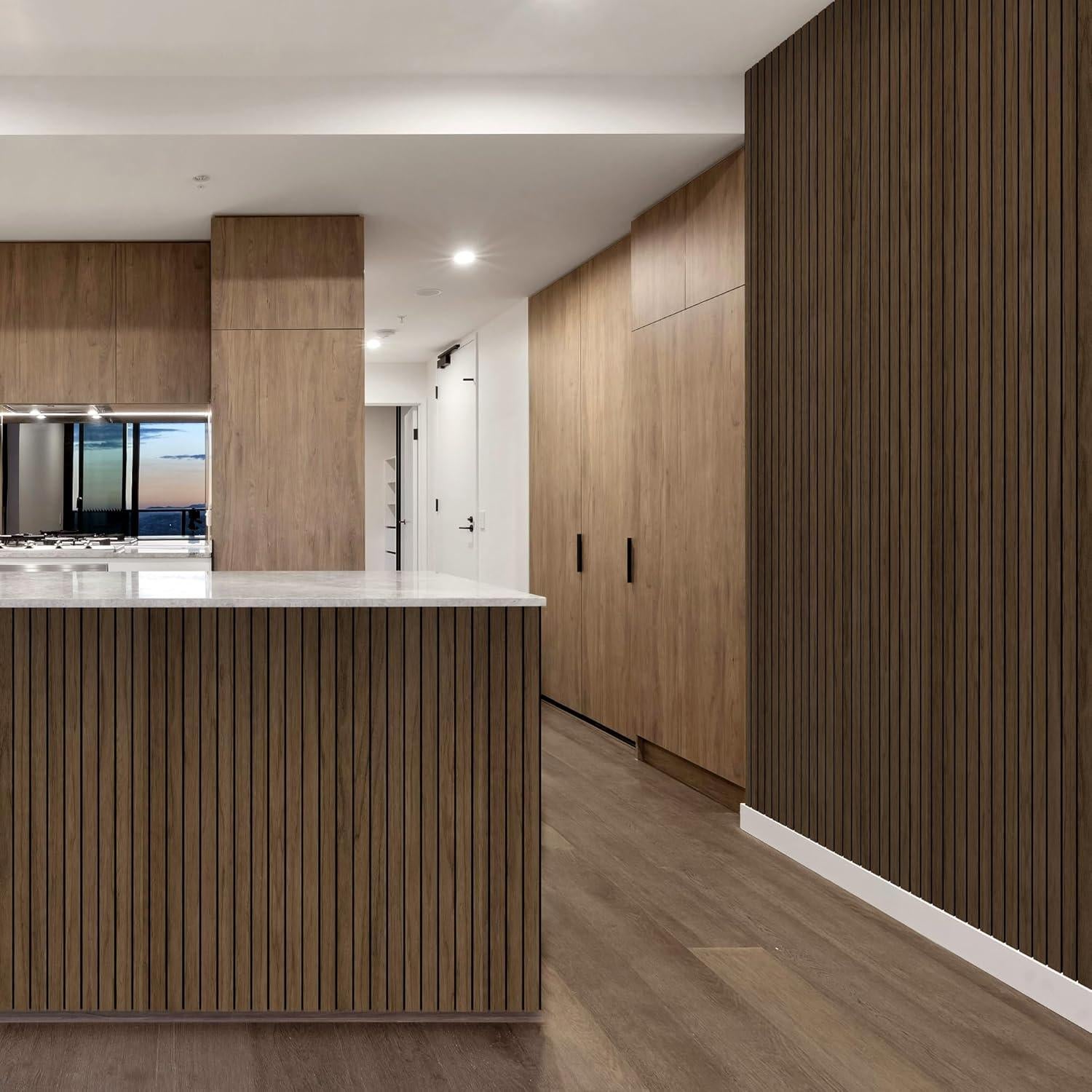 Panel Acústico de Madera INNO STICKERS 4 Piezas 120x60cm Nogal