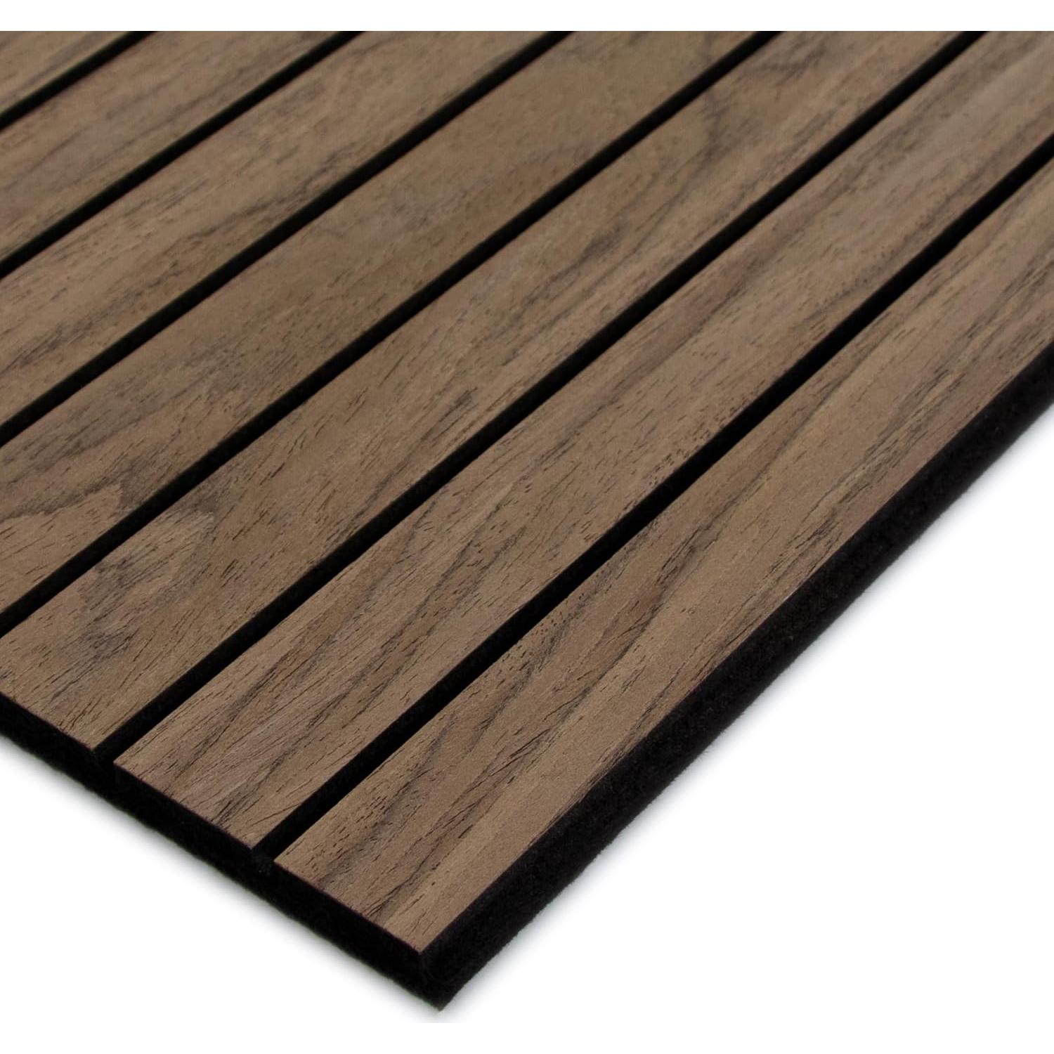 Panel Acústico de Madera INNO STICKERS 4 Piezas 120x60cm Nogal