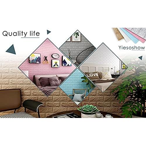 Paneles de Pared 3D Autoadhesivos Sodeno 10 Pzs Ladrillo Blanco