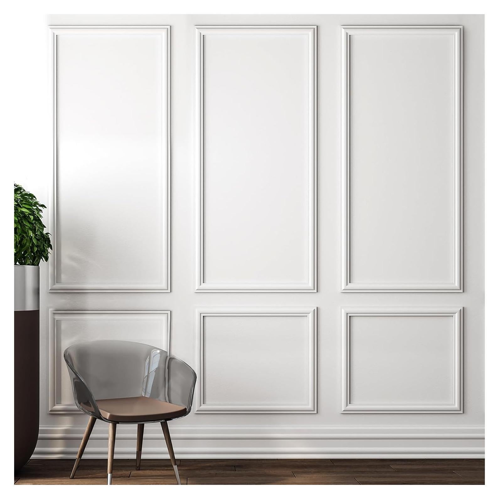 Kit de Moldura de Pared Autoadhesiva Pangda 3D 3 Set 137x61 cm