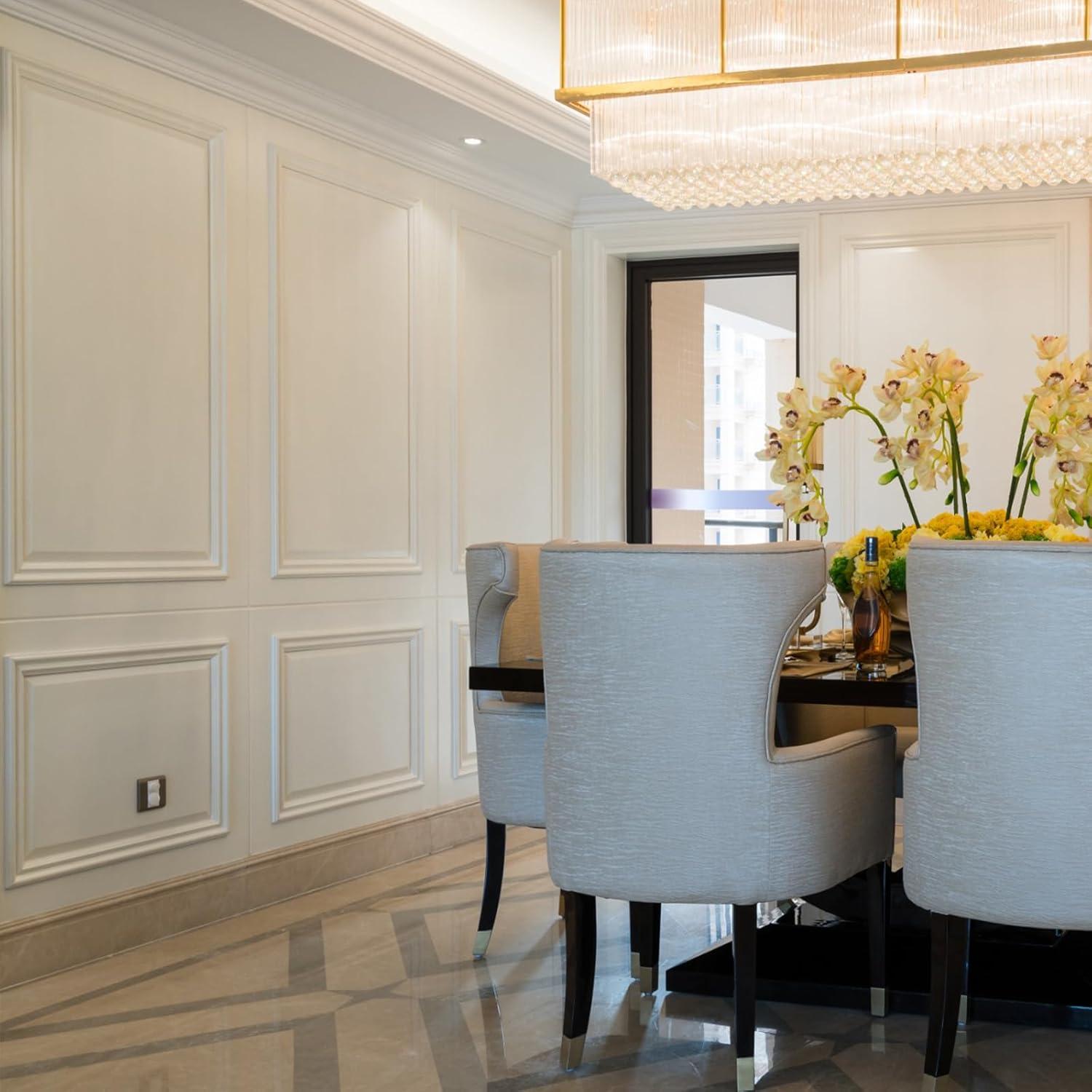 Kit de Moldura de Pared Autoadhesiva Pangda 3D 3 Set 137x61 cm