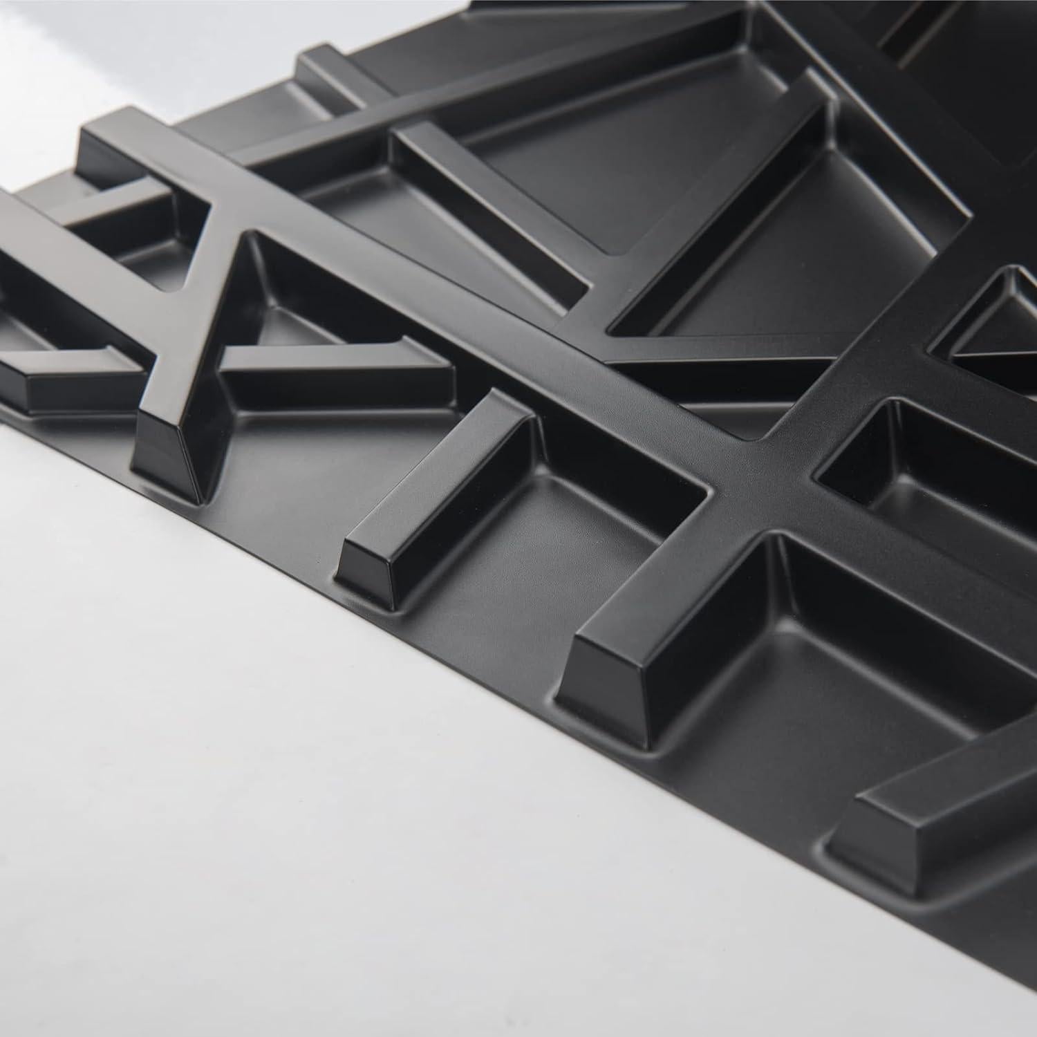 Paneles de Pared 3D Art3d PVC Negro 500x500mm Paquete 12