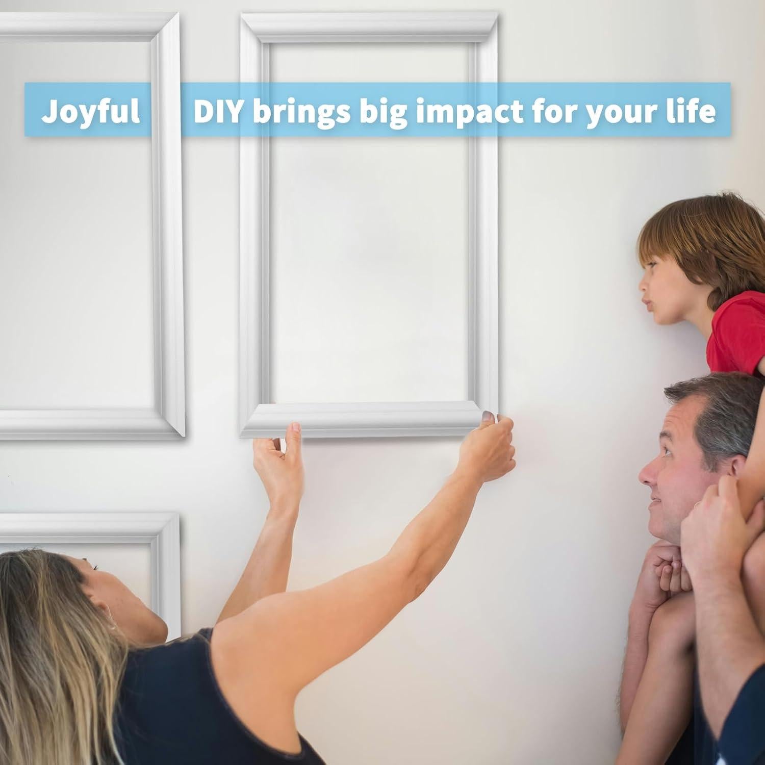 Juego de Molduras de Pared Pre-Cortadas Art3d 24 Piezas Blanco