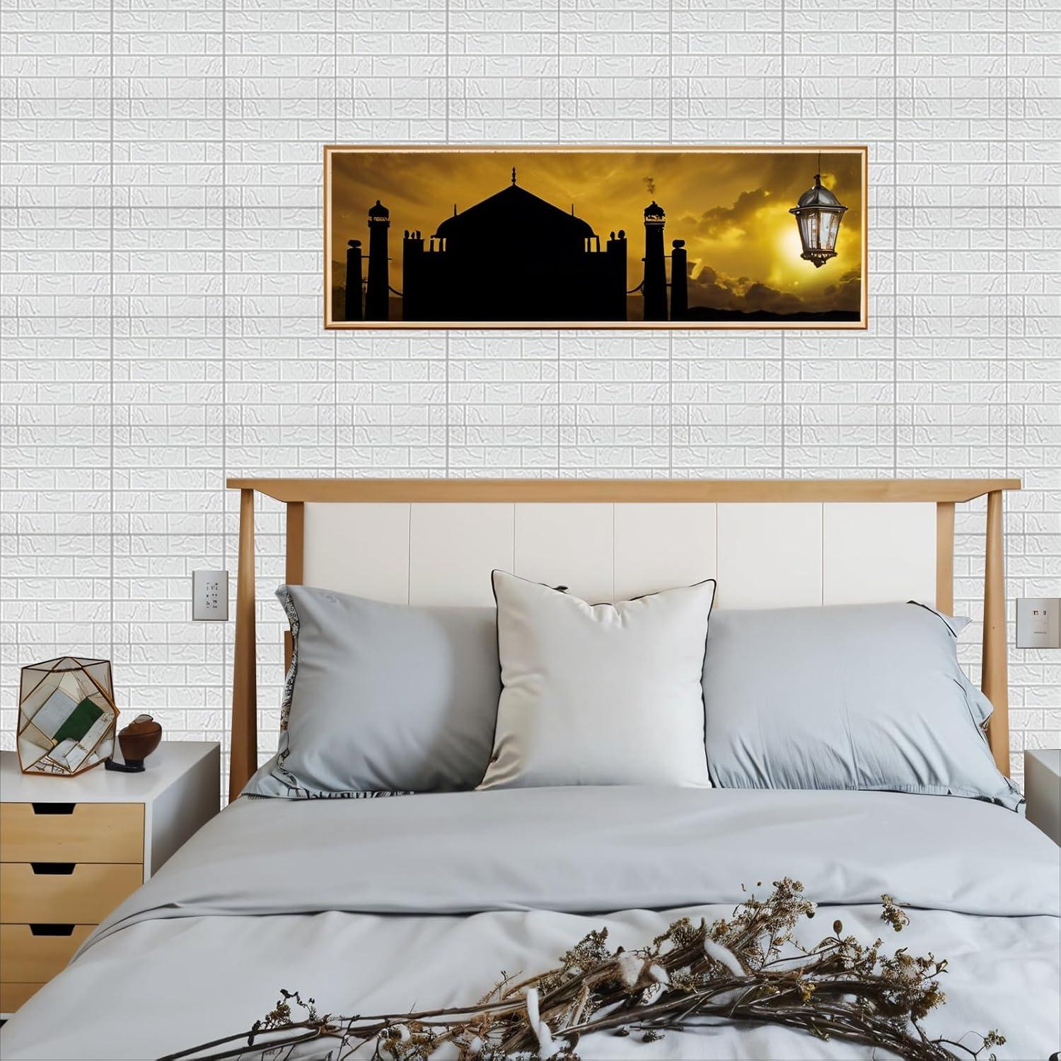 30 Paneles de Pared 3D Autoadhesivos Prasacco Ladrillo Blanco