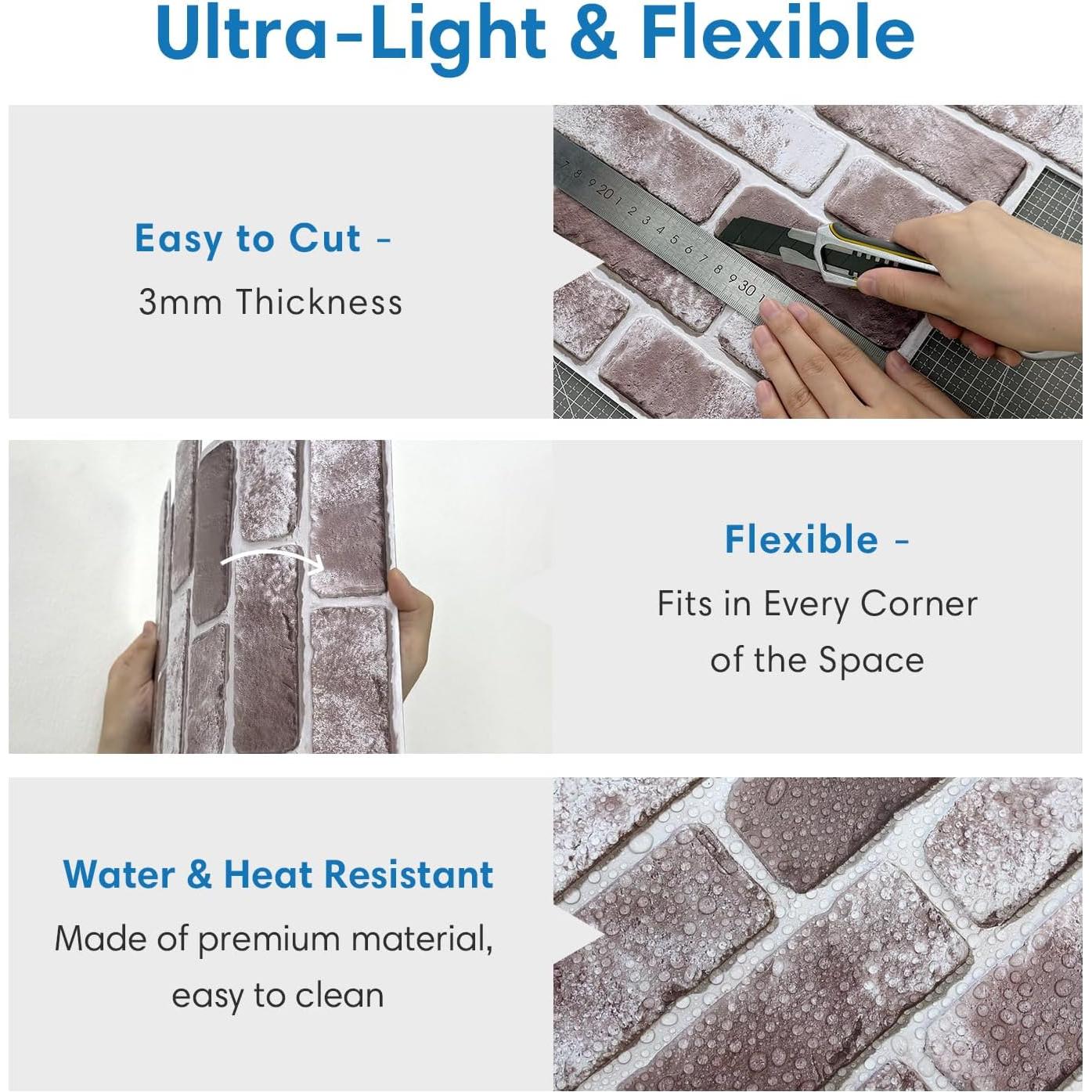 Paneles de Pared 3D Autoadhesivos COMSTICKC 30x30 cm PVC