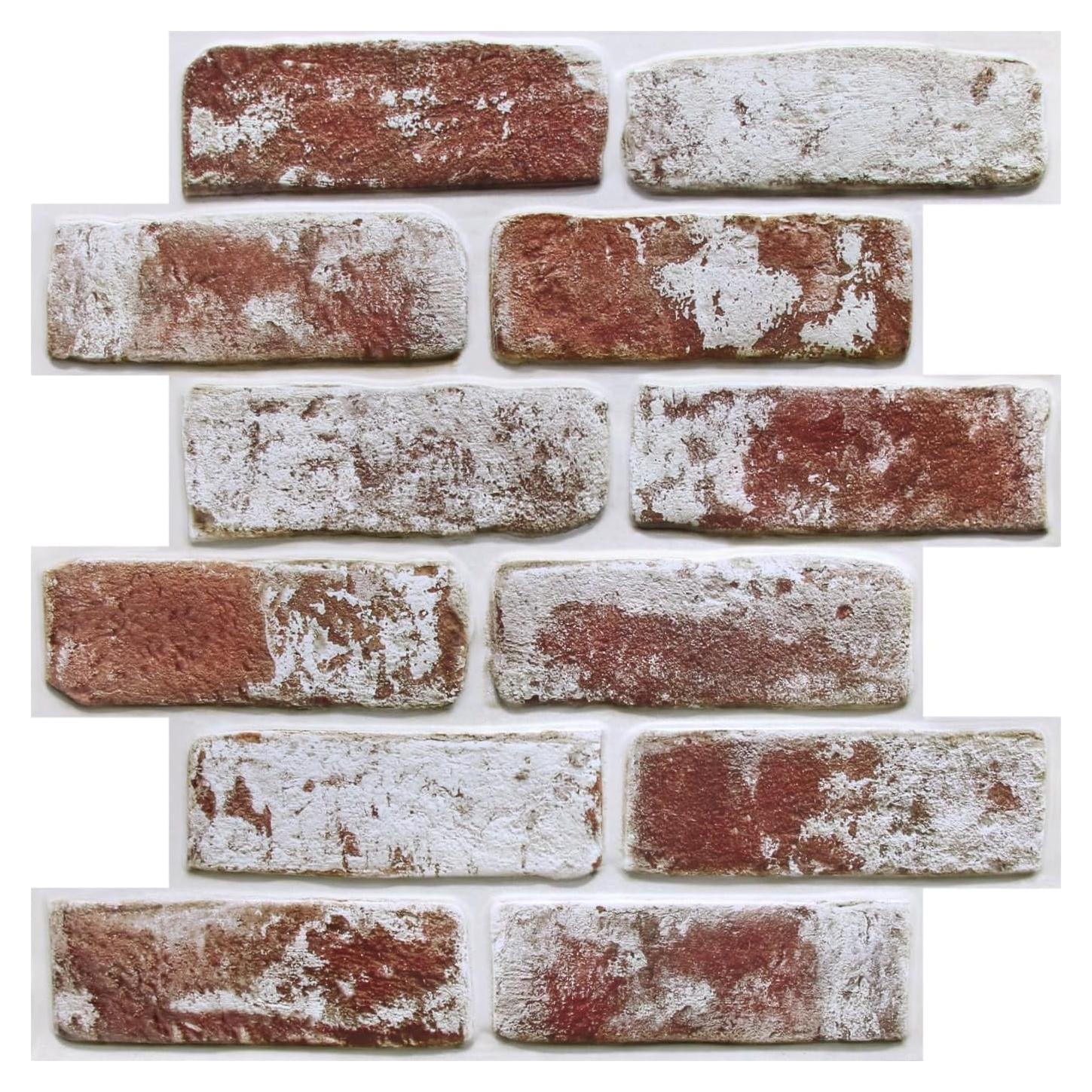 Paneles de Pared 3D Adhesivos COMSTICKC Ladrillo PVC 10 Piezas