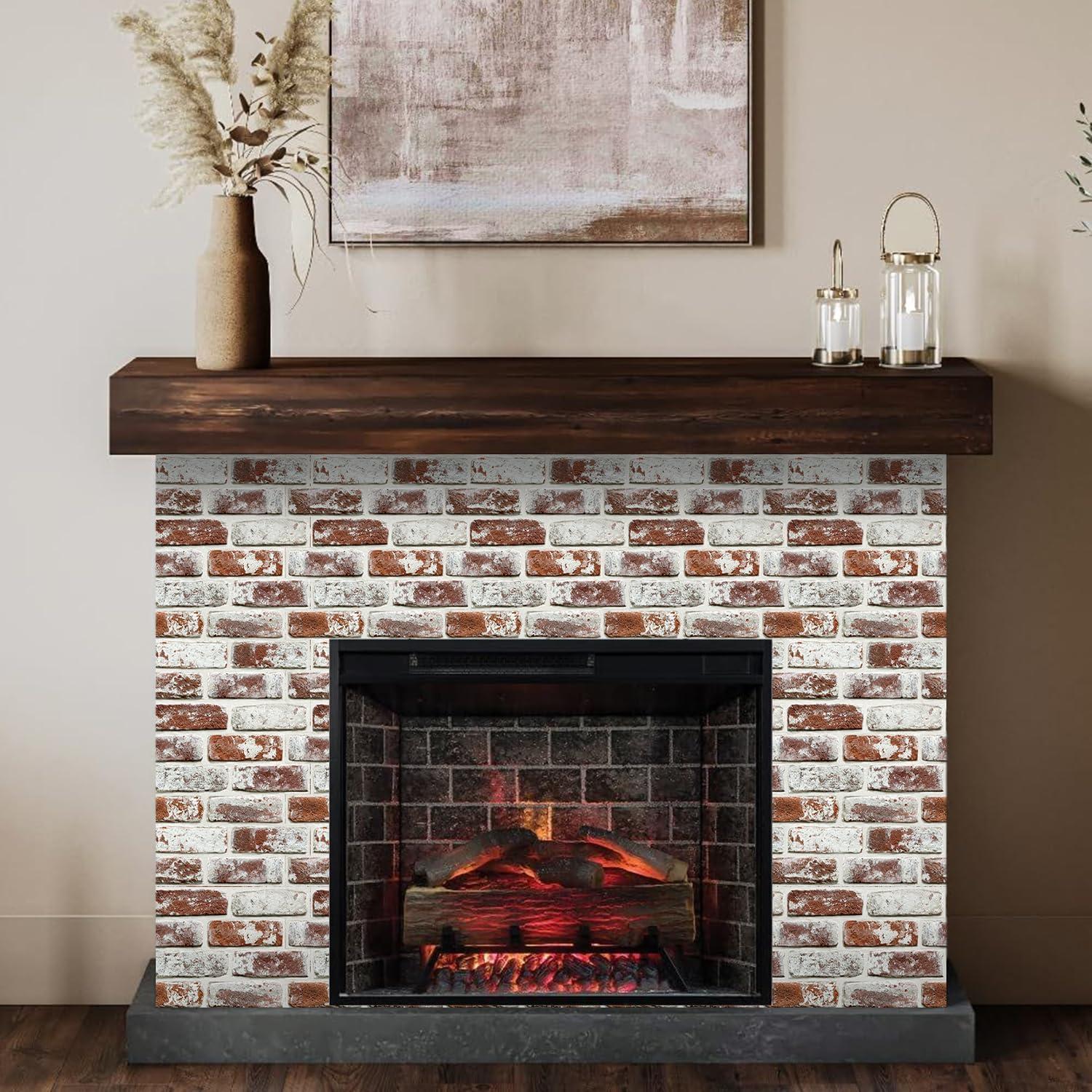 Paneles de Pared 3D Adhesivos COMSTICKC Ladrillo PVC 10 Piezas