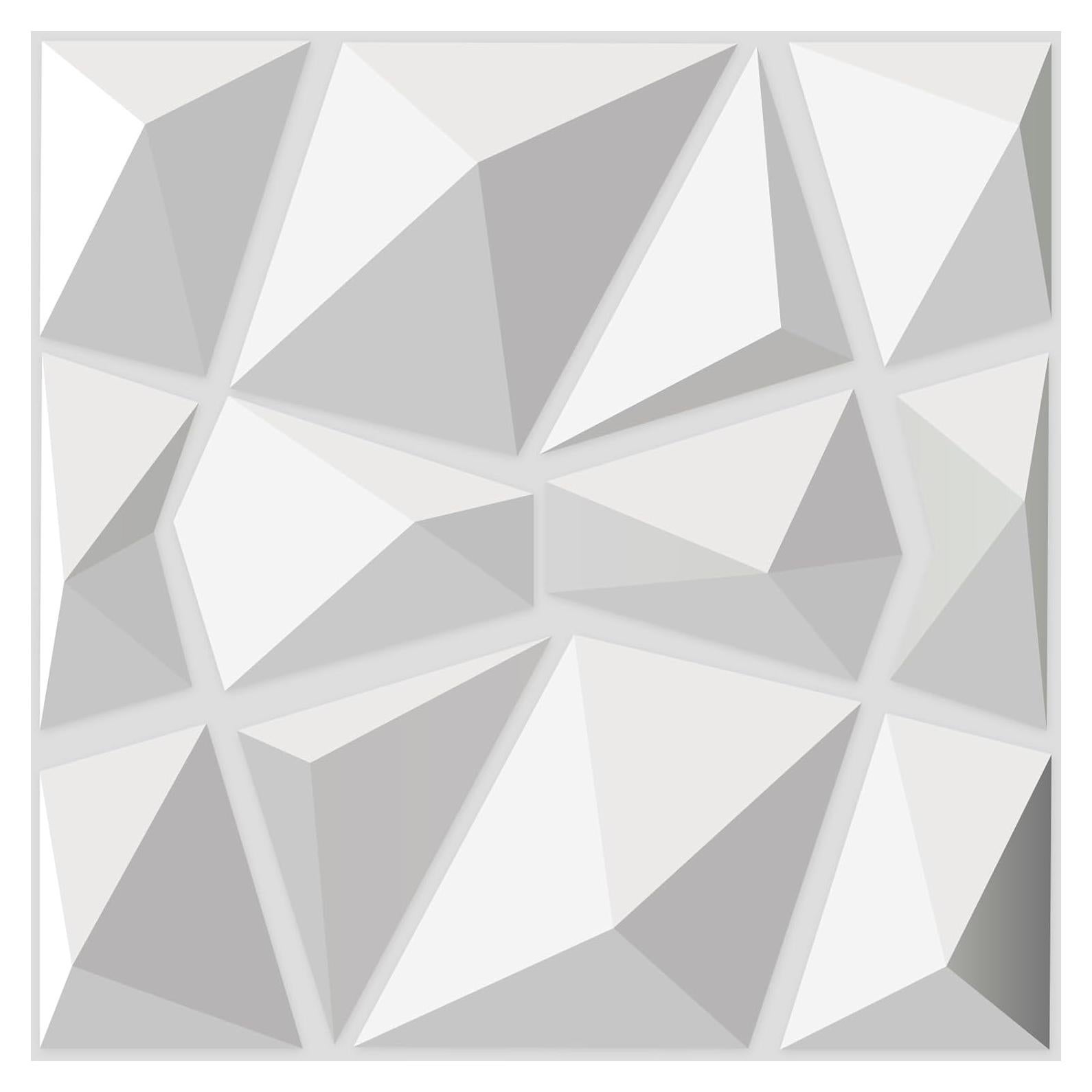 Paneles de Pared Decorativos Art3d 33 Unidades PVC Blanco 30.48cm