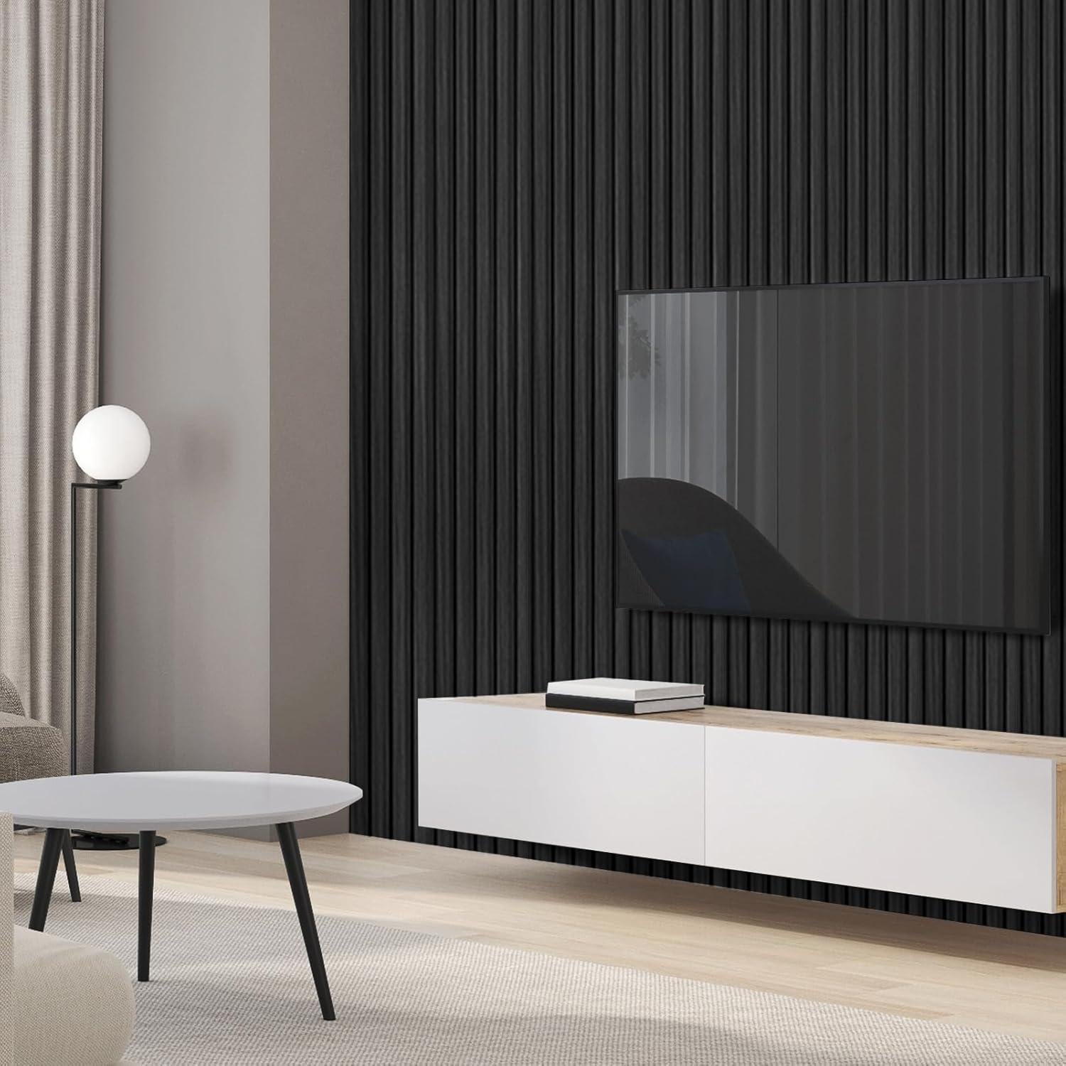 Paneles de Pared Slat Art3d WPC 8 Piezas 243.84x15.24cm Teak