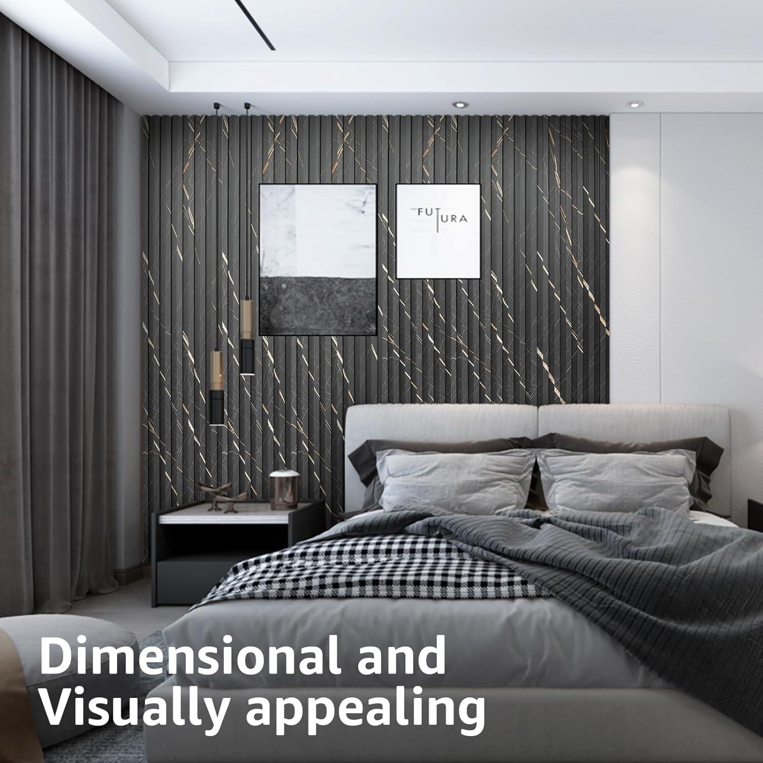 Paneles de Listones WPC Art3d 8 Piezas 243.84x15.24cm Granito