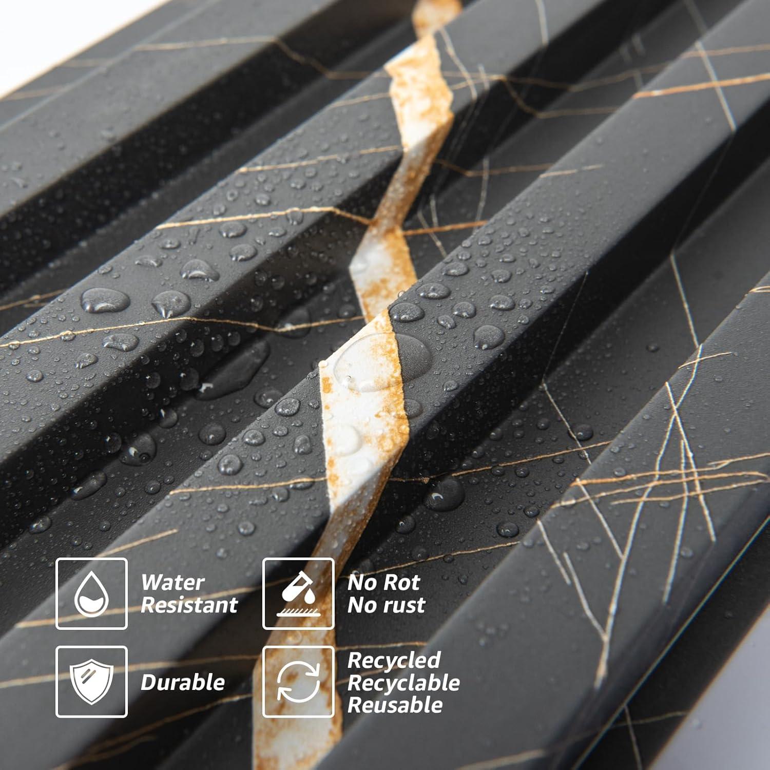 Paneles de Listones WPC Art3d 8 Piezas 243.84x15.24cm Granito