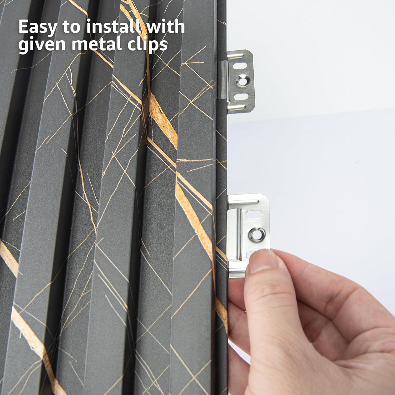 Paneles de Listones WPC Art3d 8 Piezas 243.84x15.24cm Granito