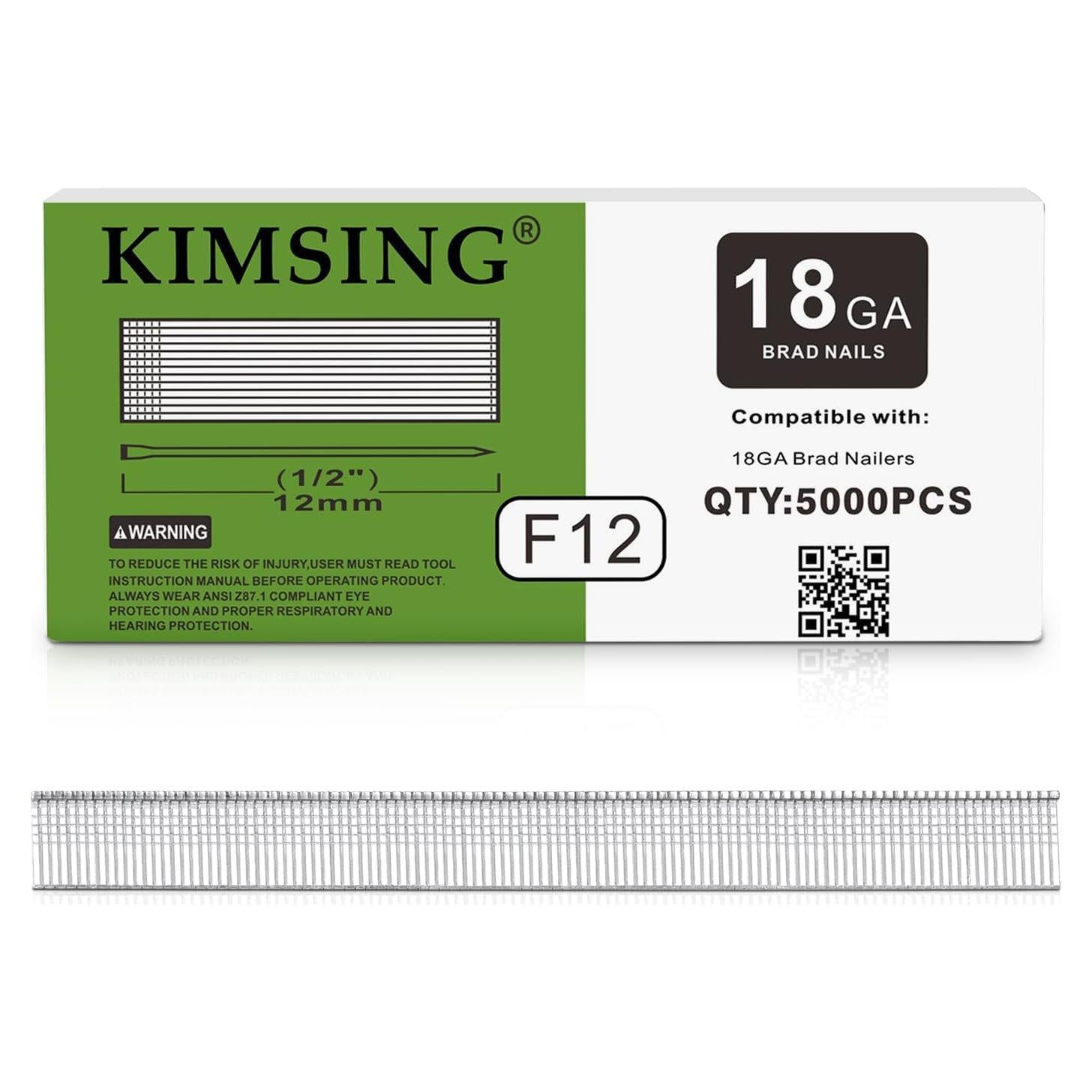 Clavos Brad Galvanizados Kimsing F12 18GA 12mm 5000 Piezas