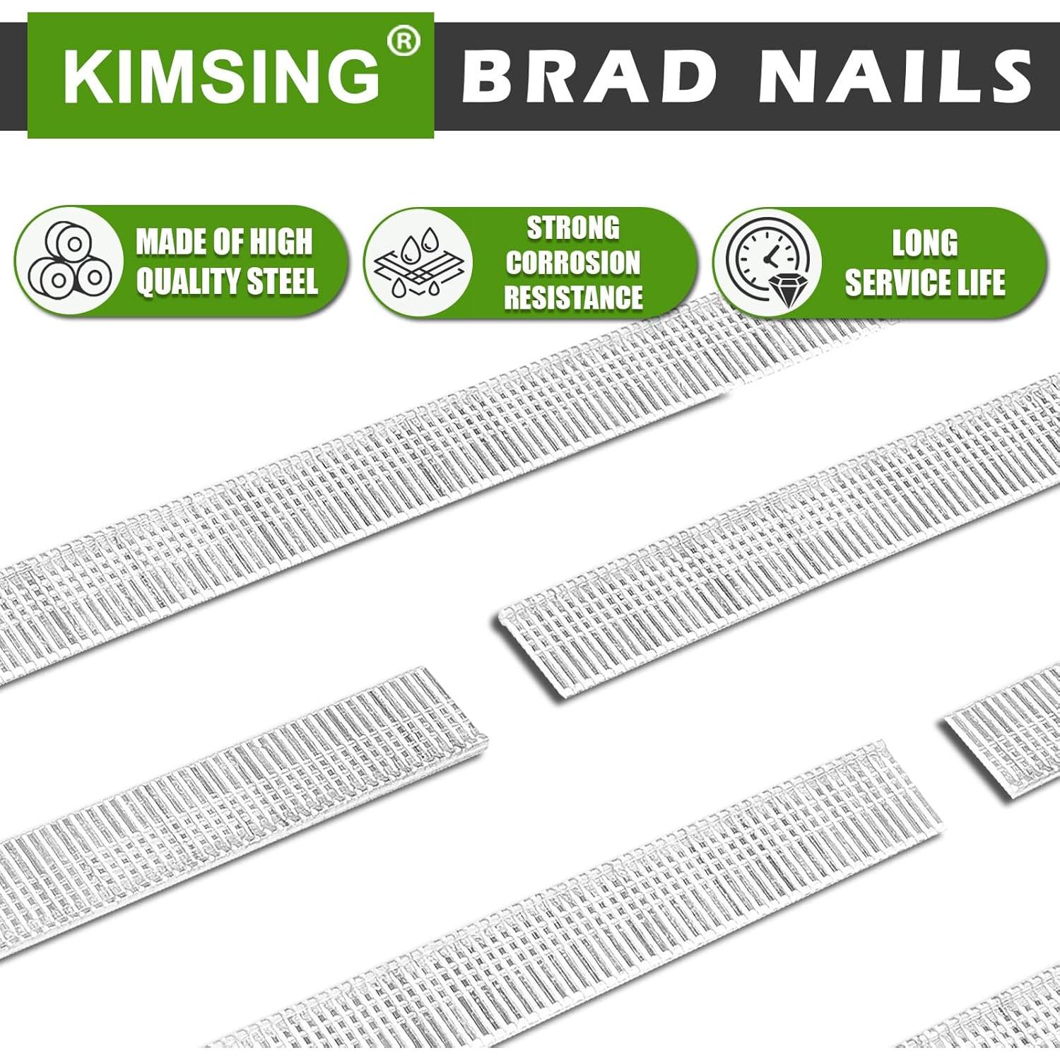 Clavos Brad Galvanizados Kimsing F12 18GA 12mm 5000 Piezas