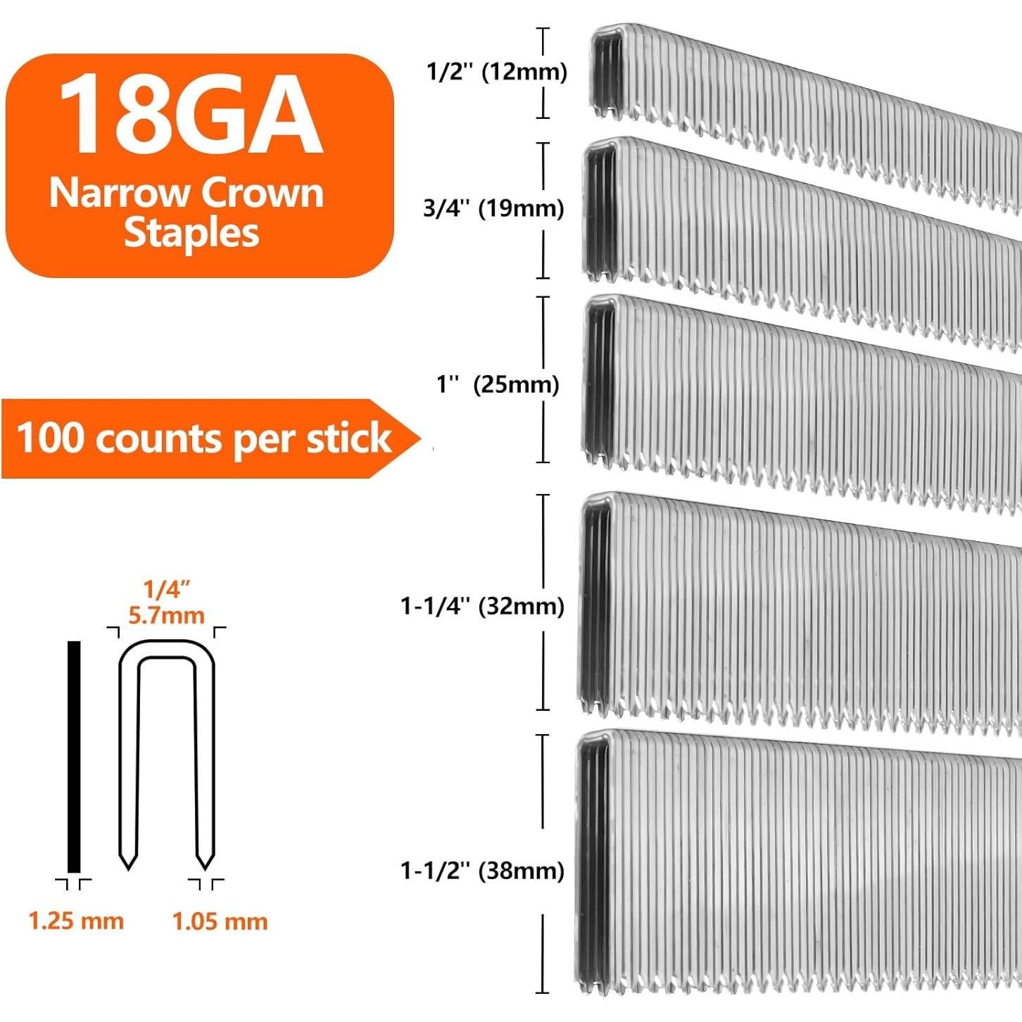 Grapas de Corona Estrecha SITLDY 18GA 1-1/2" (3.81 cm) 1000 Pzas