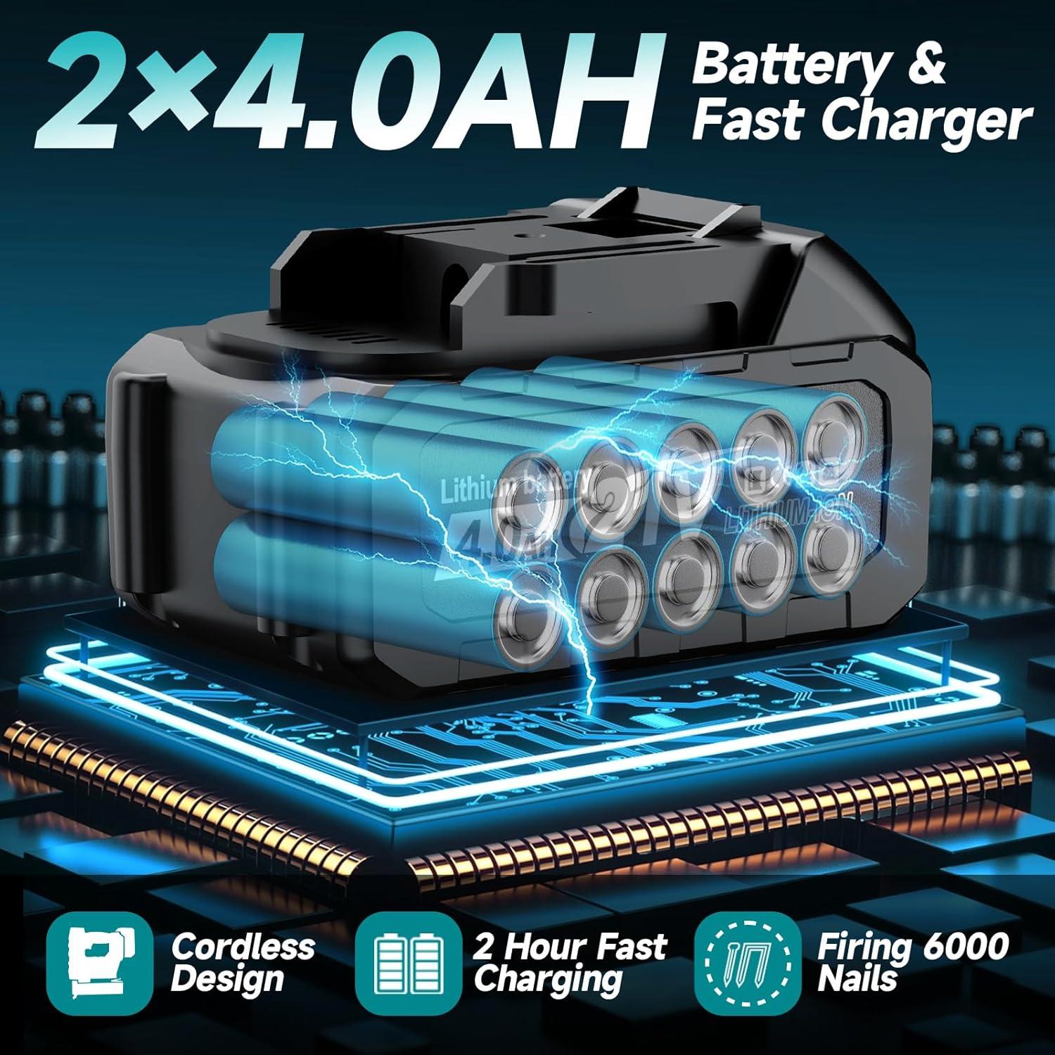 Clavadora Inalámbrica CAMXTOOL 18 Calibre 2 en 1 con 2 Baterías