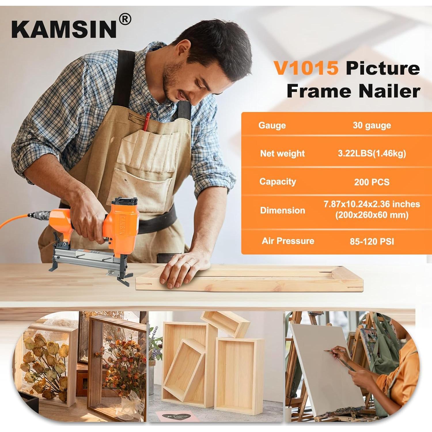 Clavadora Neumática KAMSIN V1015 para Marcos de Fotos