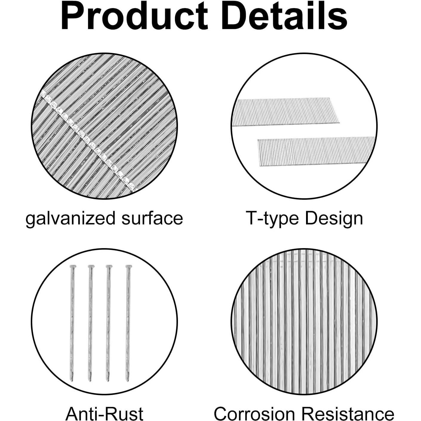 Clavos Brad Galvanizados 18 GA 1.9 cm OUSCHR - Paquete 5000