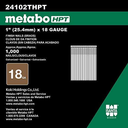Clavos Metabo HPT 1" x 18 Calibre Galvanizados 1000 Pzas