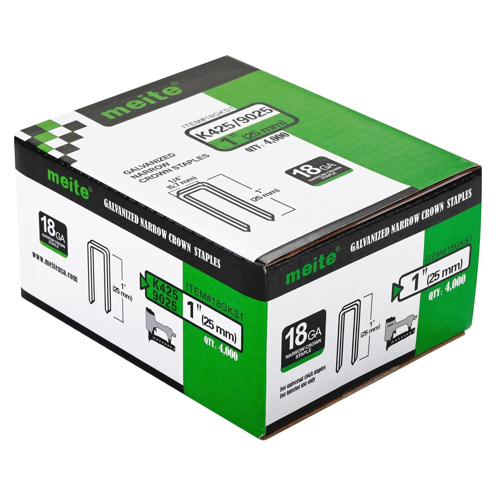 Grampas de Corona Estrecha Meite 18 Calibre 1" 4000 PCS