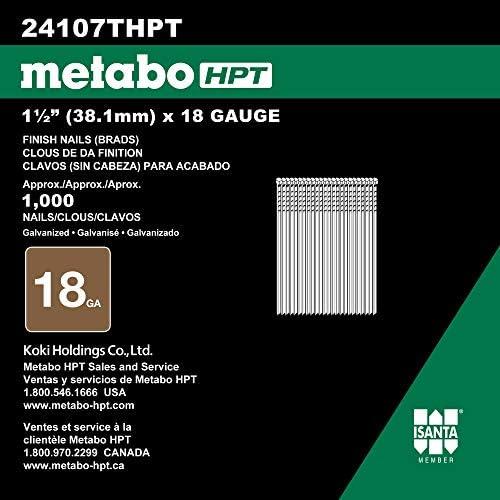 Clavos de Acabado Liso Metabo HPT 3.81 cm 1,000 Piezas
