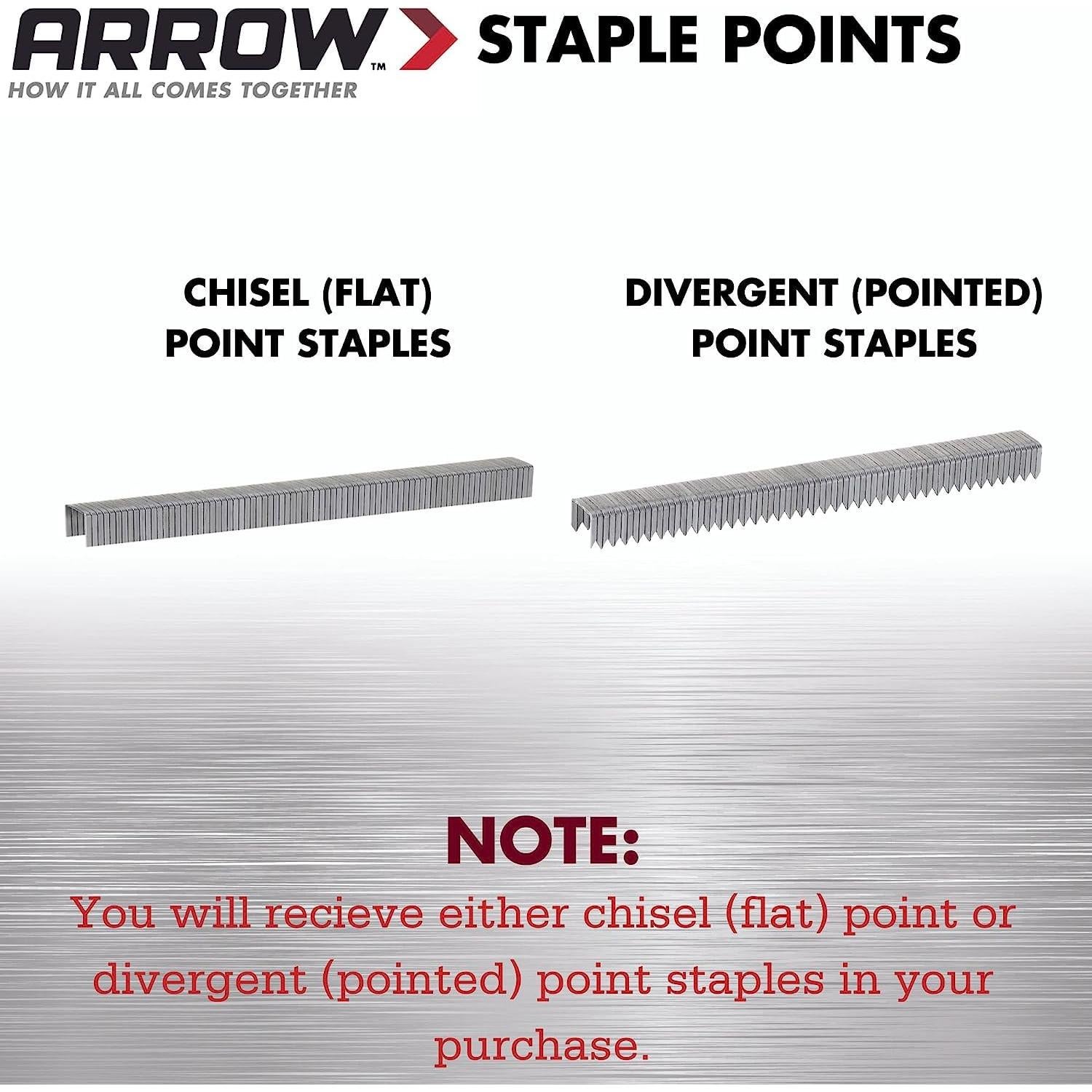 Grapas T50 Arrow Fastener 3/8" 5000 piezas para tapicería