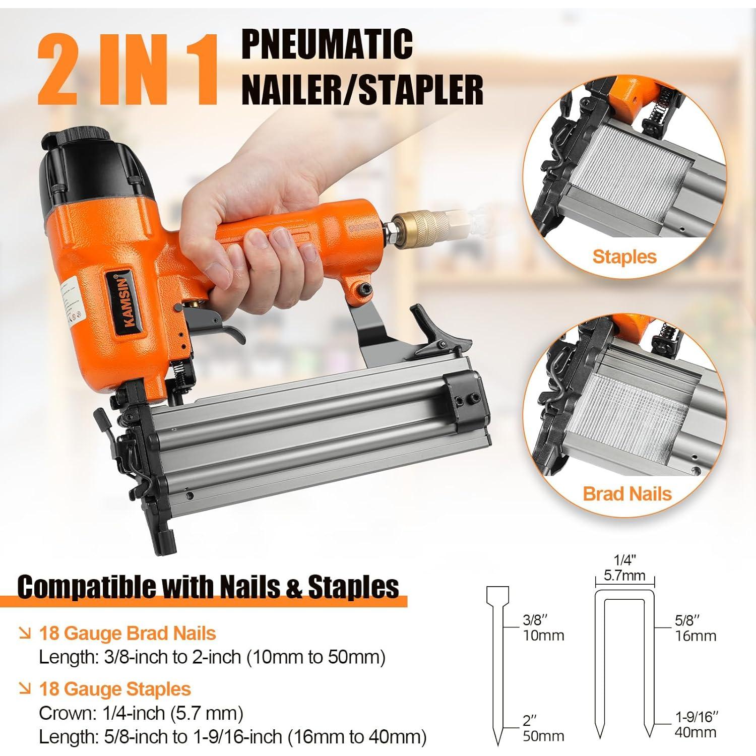 Clavadora y Grapadora Neumática KAMSIN F50/9040 2 en 1