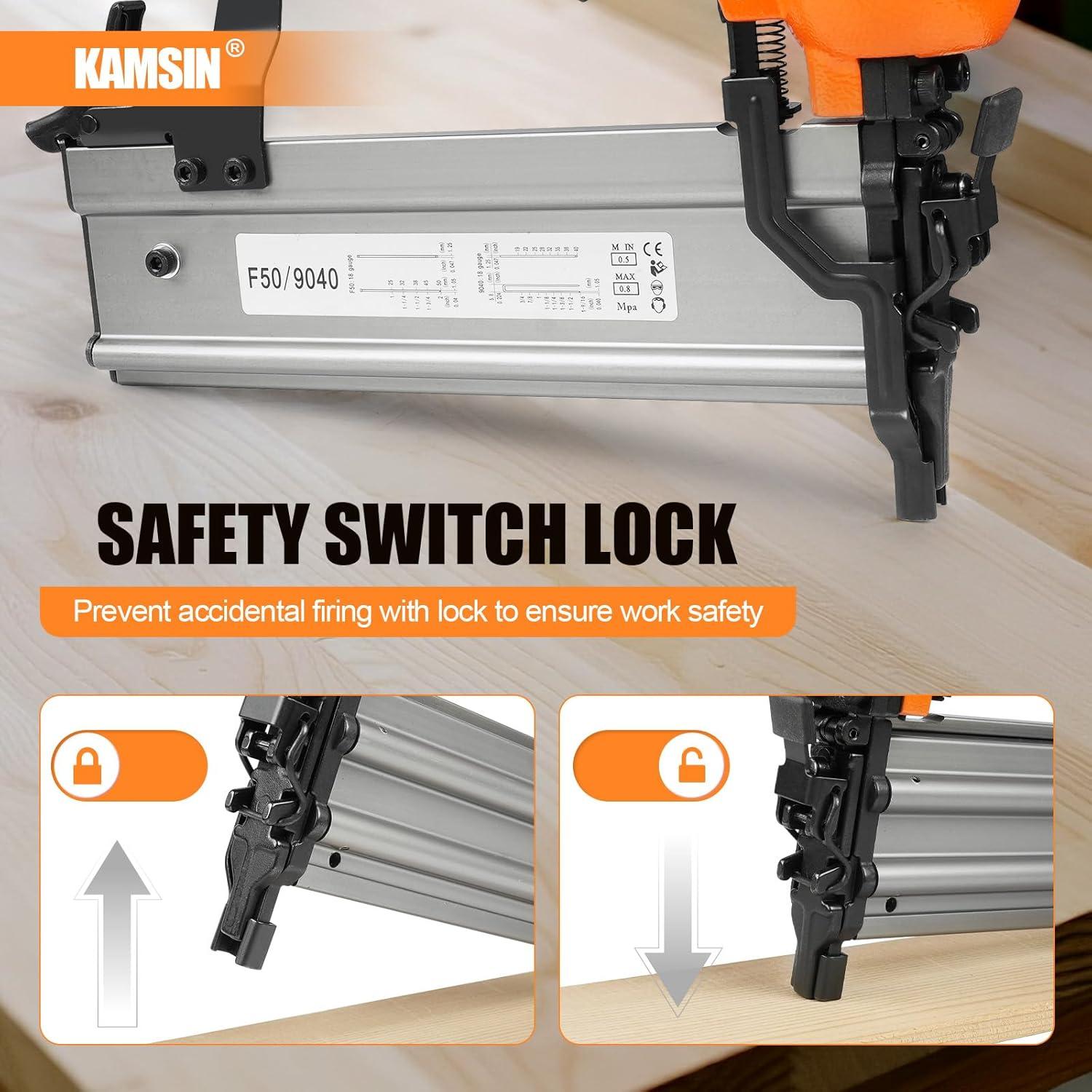 Clavadora y Grapadora Neumática KAMSIN F50/9040 2 en 1
