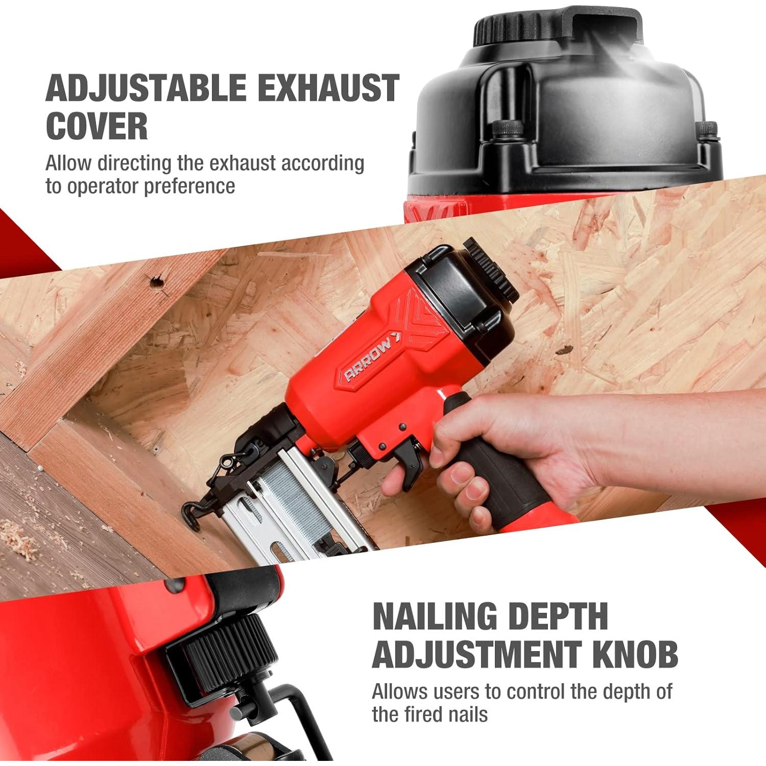 Clavadora Neumática Arrow PT16G con 1000 Clavos 16GA