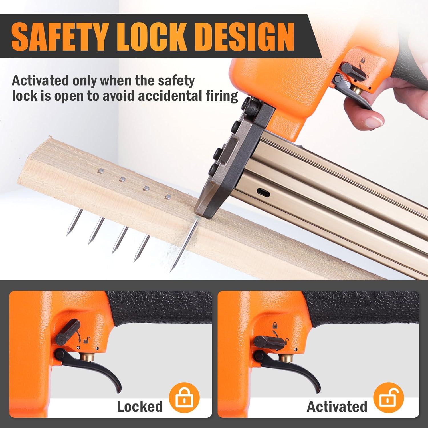 Clavadora Neumática KAMSIN ST38 para Concreto 14 Gauge 18-38 mm