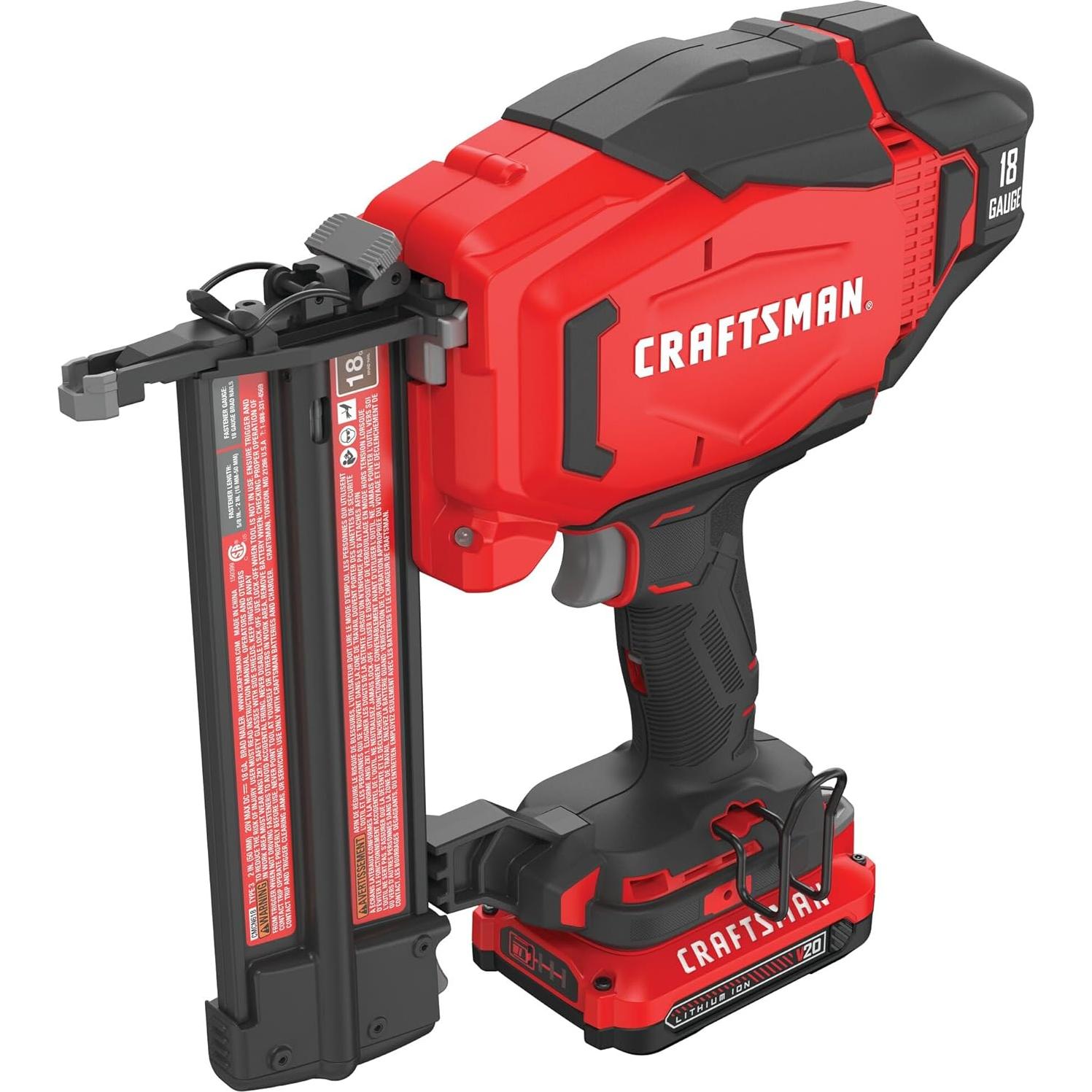 Clavadora Cordless Craftsman V20 18GA con Batería y Cargador