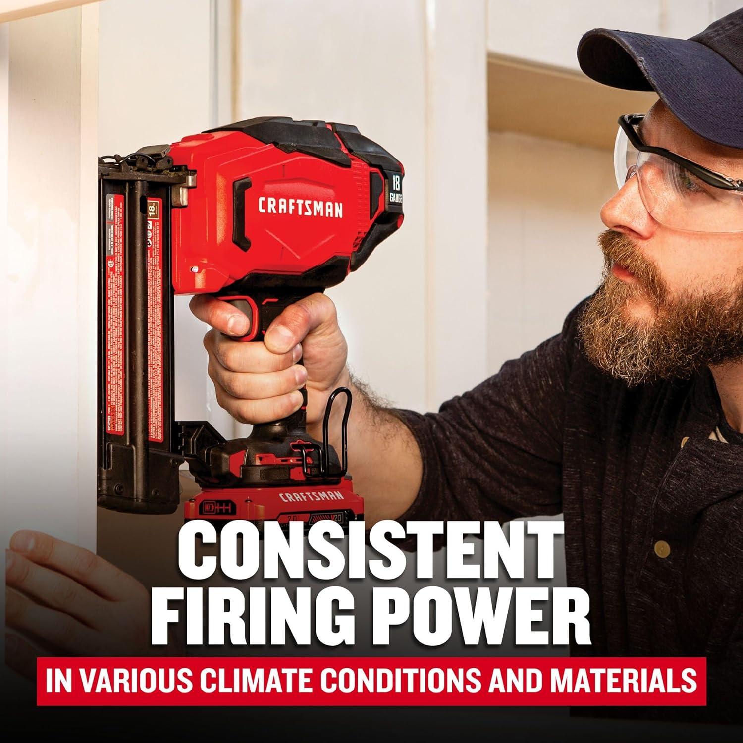 Clavadora Cordless Craftsman V20 18GA con Batería y Cargador