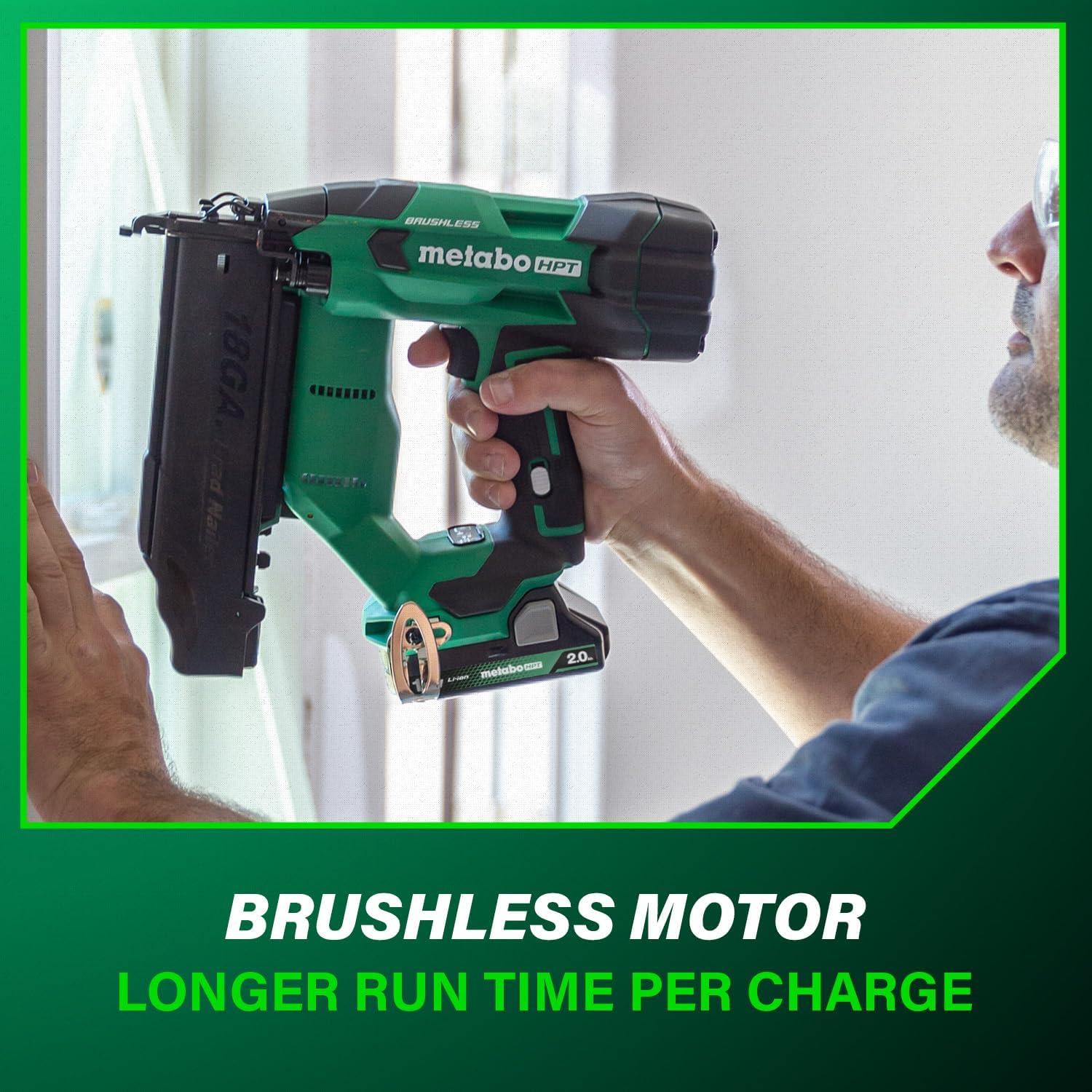 Clavadora de Brad Inalámbrica Metabo HPT 18V 2.0Ah Compacta