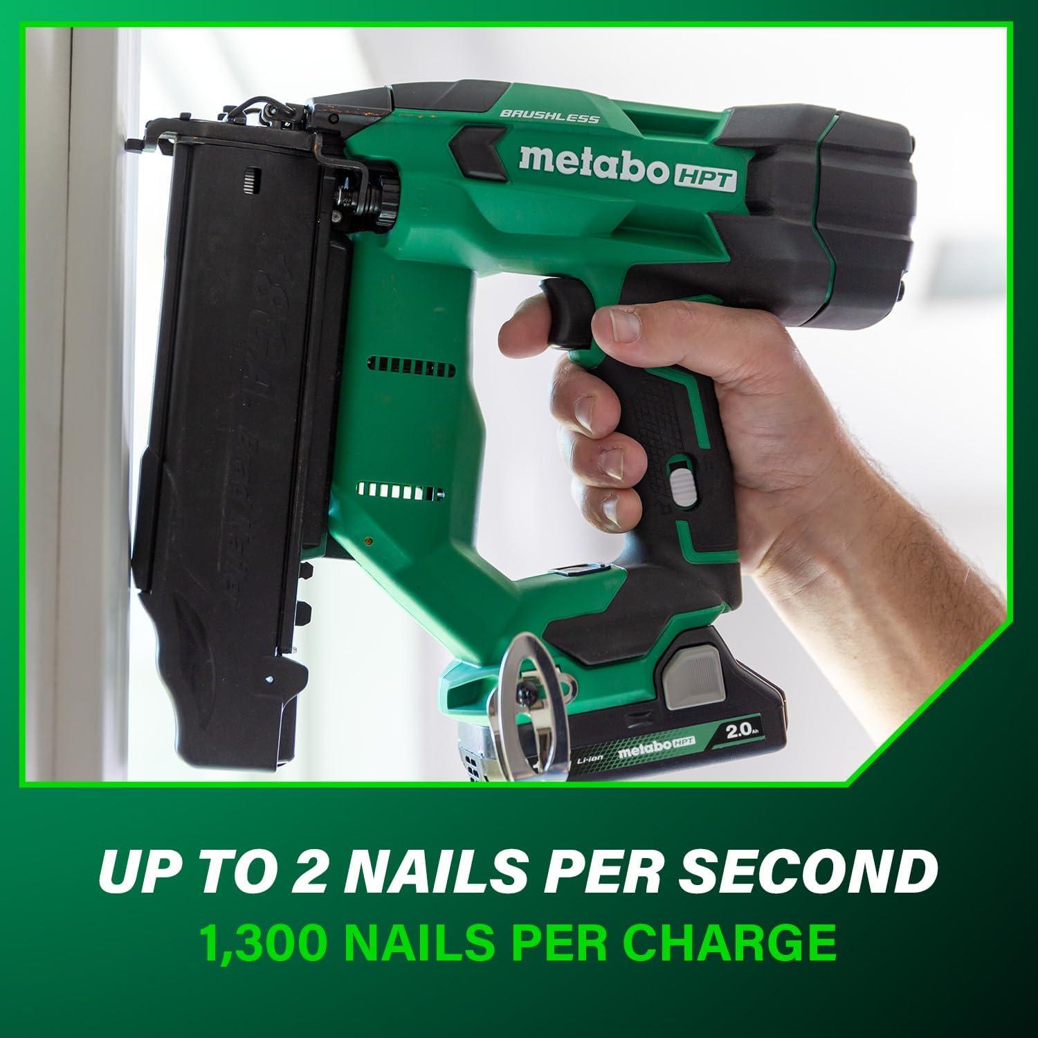 Clavadora de Brad Inalámbrica Metabo HPT 18V 2.0Ah Compacta