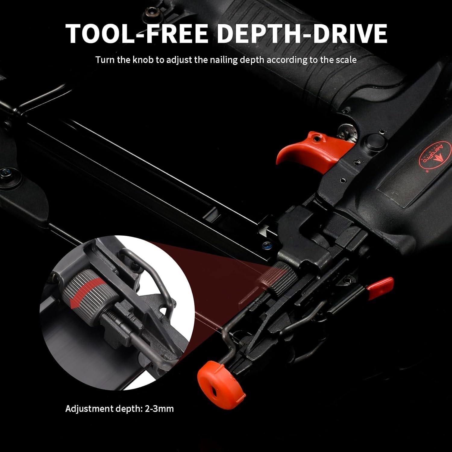 Clavadora de Acabado Neumática AEROPRO AFN64 16 Calibres 90 Clavos/min