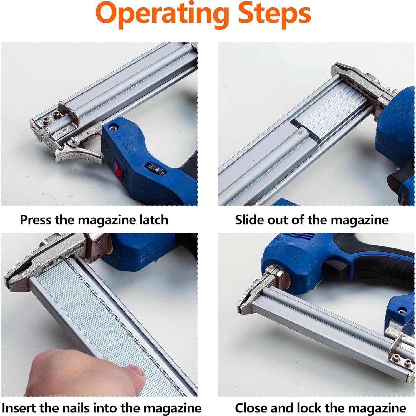 Clavos Brad Galvanizados 18G Marrón T-Head 1600-Pack 8 Tamaños