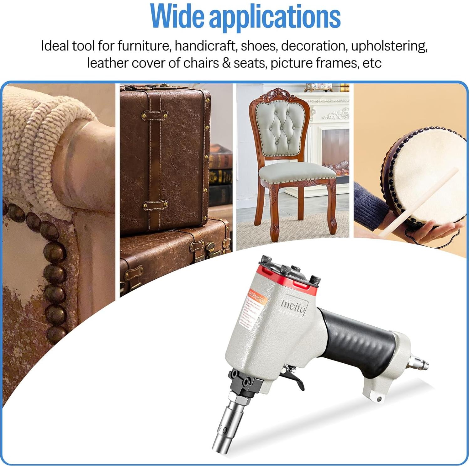 Pistola de Clavos Neumática Meite 1170 11.7mm para Muebles