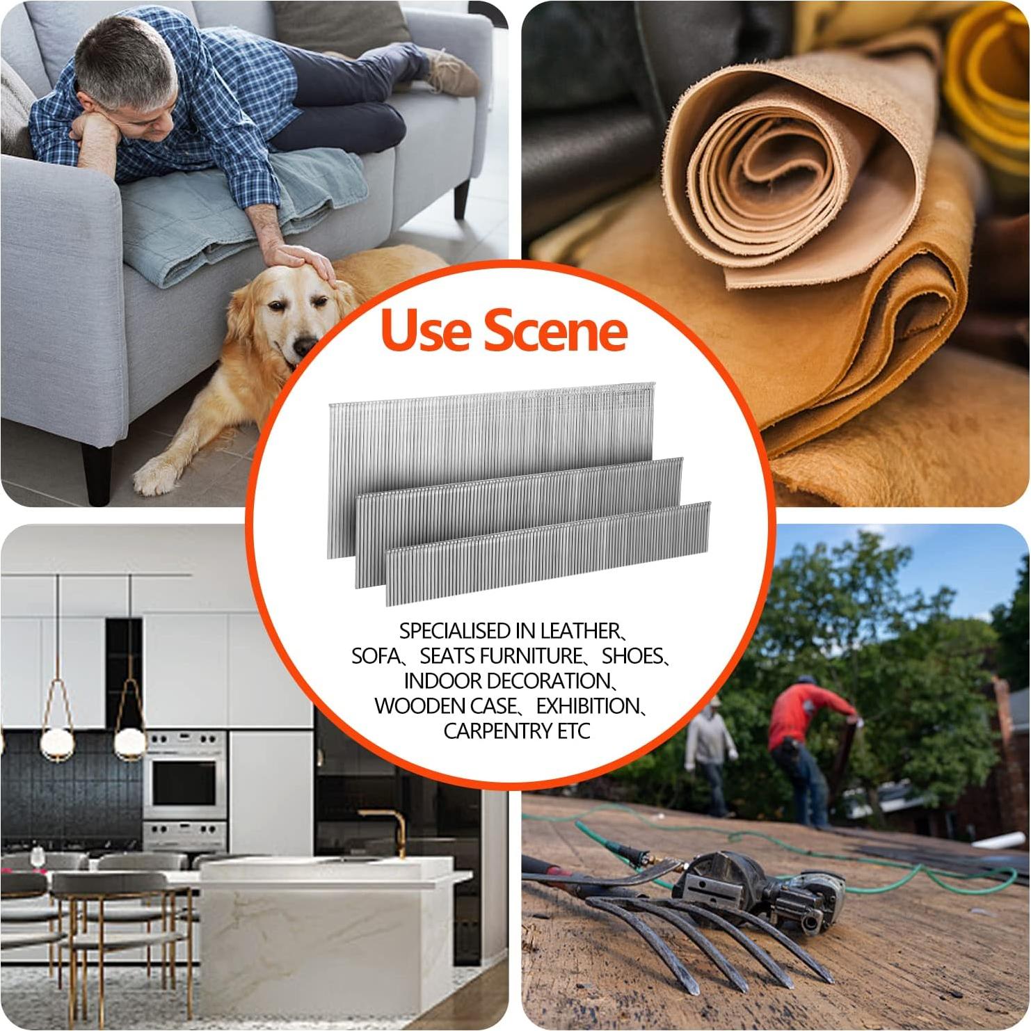 Clavos Brad Galvanizados 1100 Pcs 3 Tamaños para Clavadoras