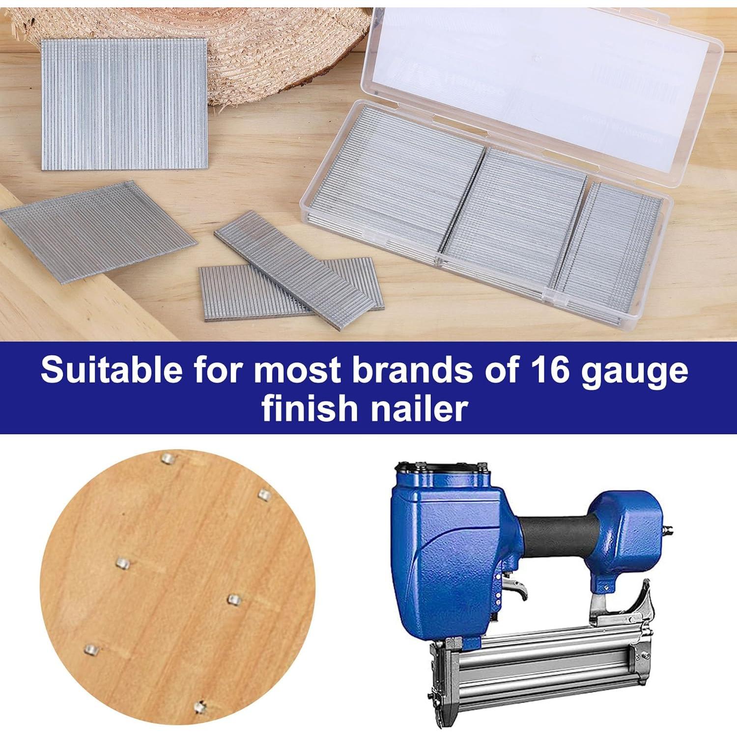 Clavos de Acero Inoxidable 16 GA HW HAMWOO - 1200 Unidades