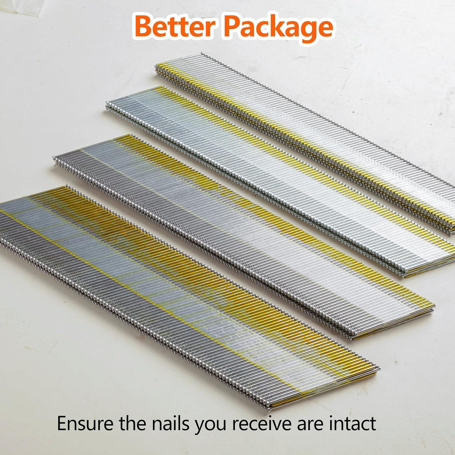 Clavos de Acabado Angulados DA 15 Gauge Acero Inoxidable 1200 Pzas