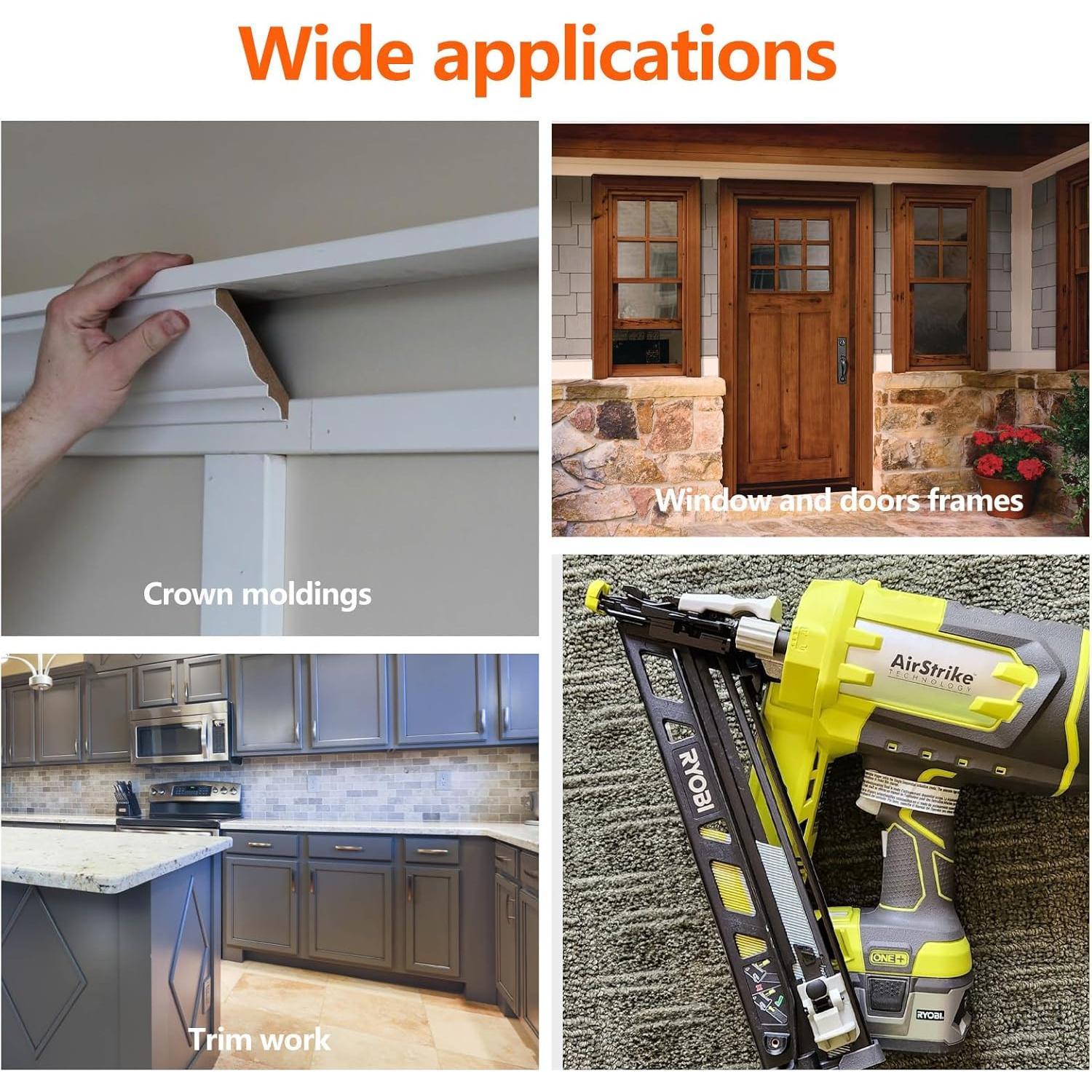 Clavos de Acabado Angulados DA 15 Gauge Acero Inoxidable 1200 Pzas