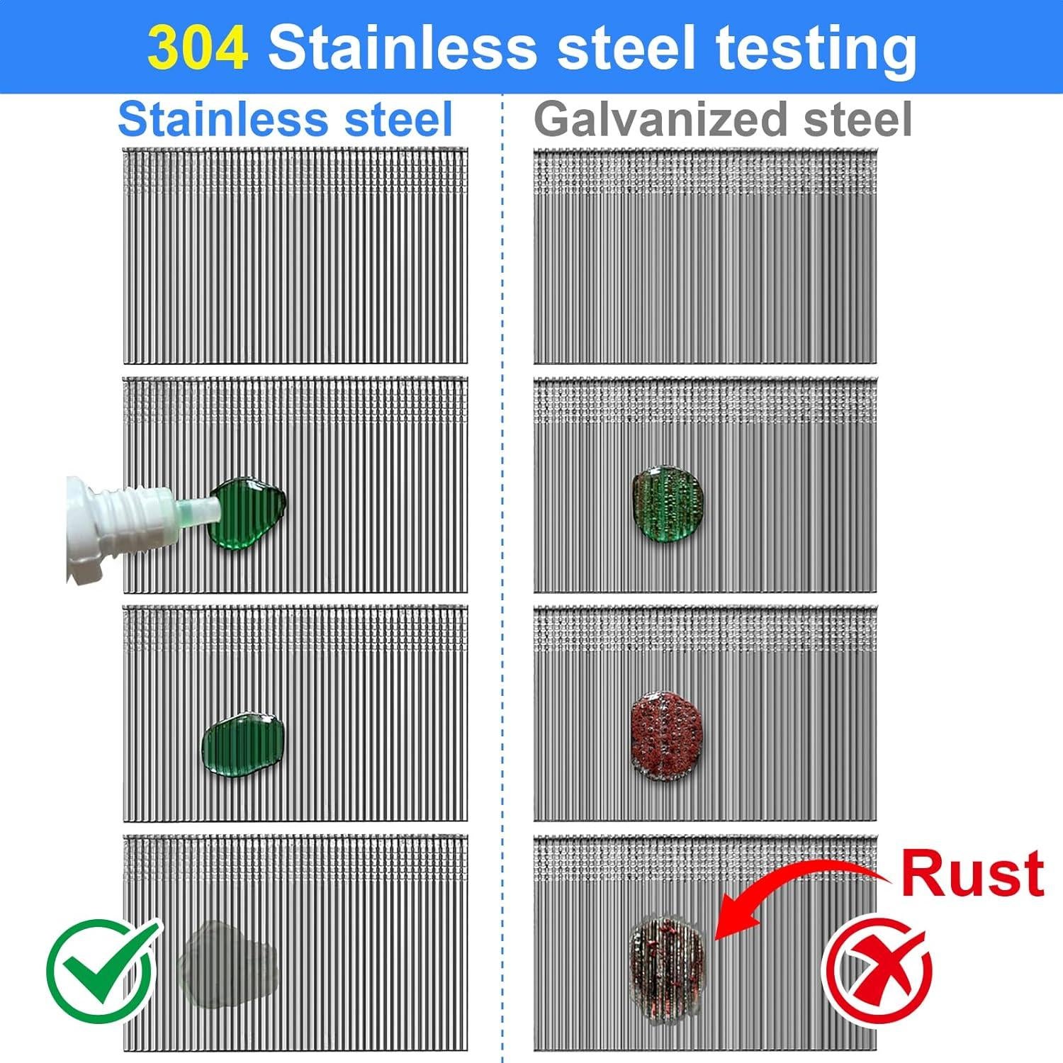 Clavos Brad de Acero Inoxidable 304 18 Gauge 900 pcs